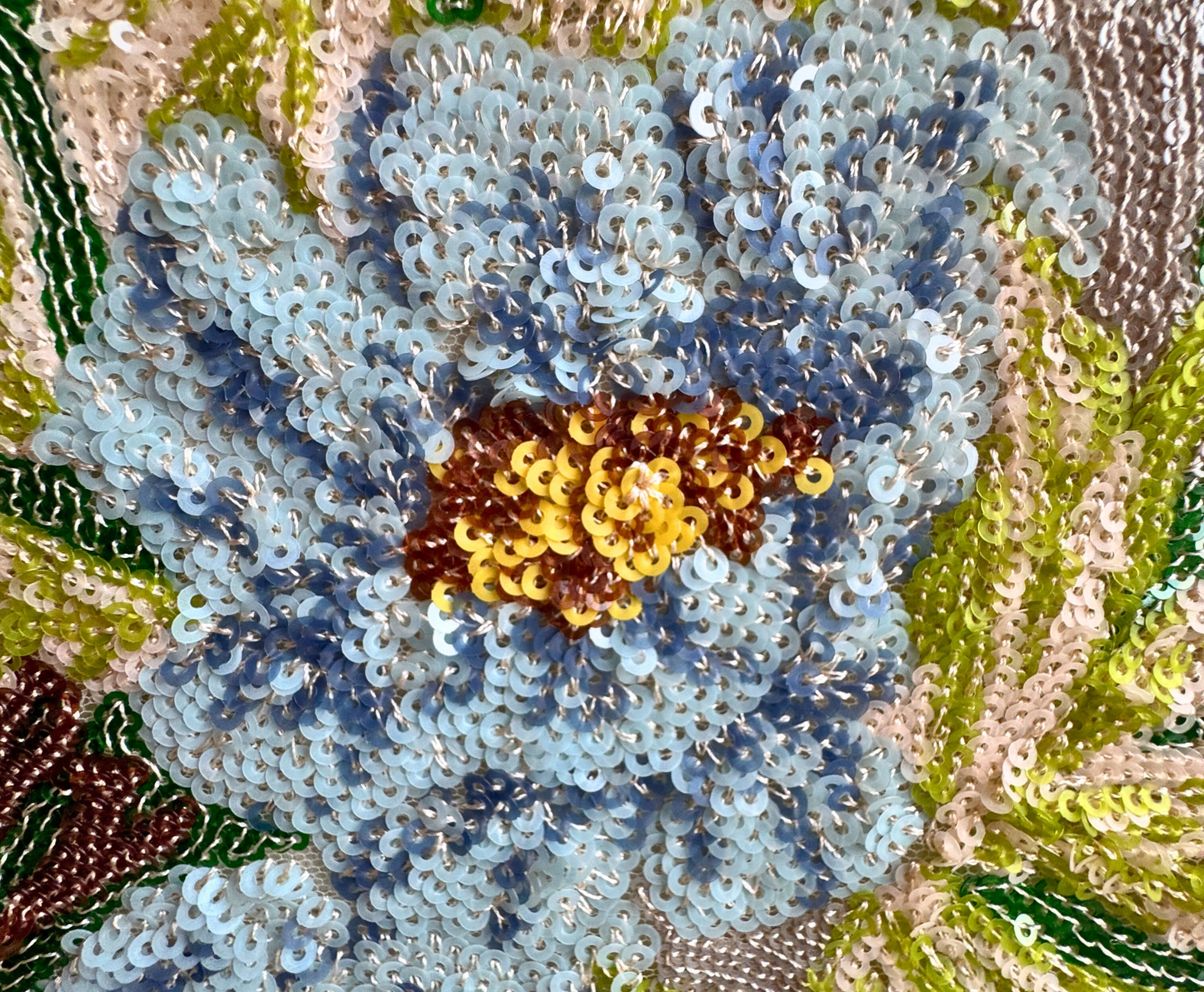 Sequin Beaded Floral Clutch – Multicolor Garden Design