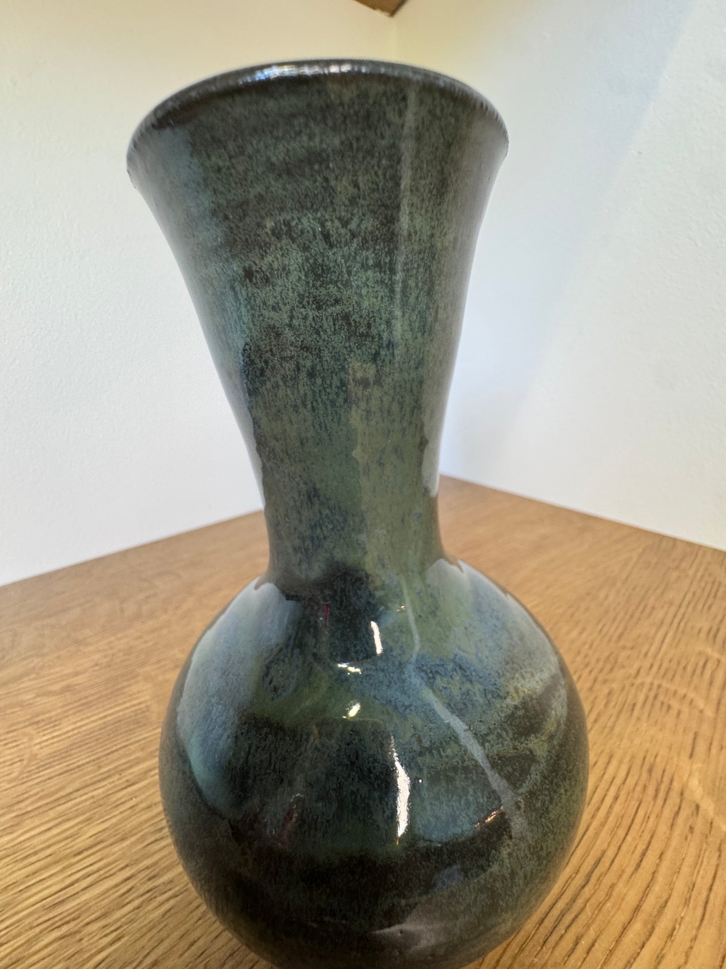 Hand-Thrown Glazed Stoneware Vase – Signed (2003)