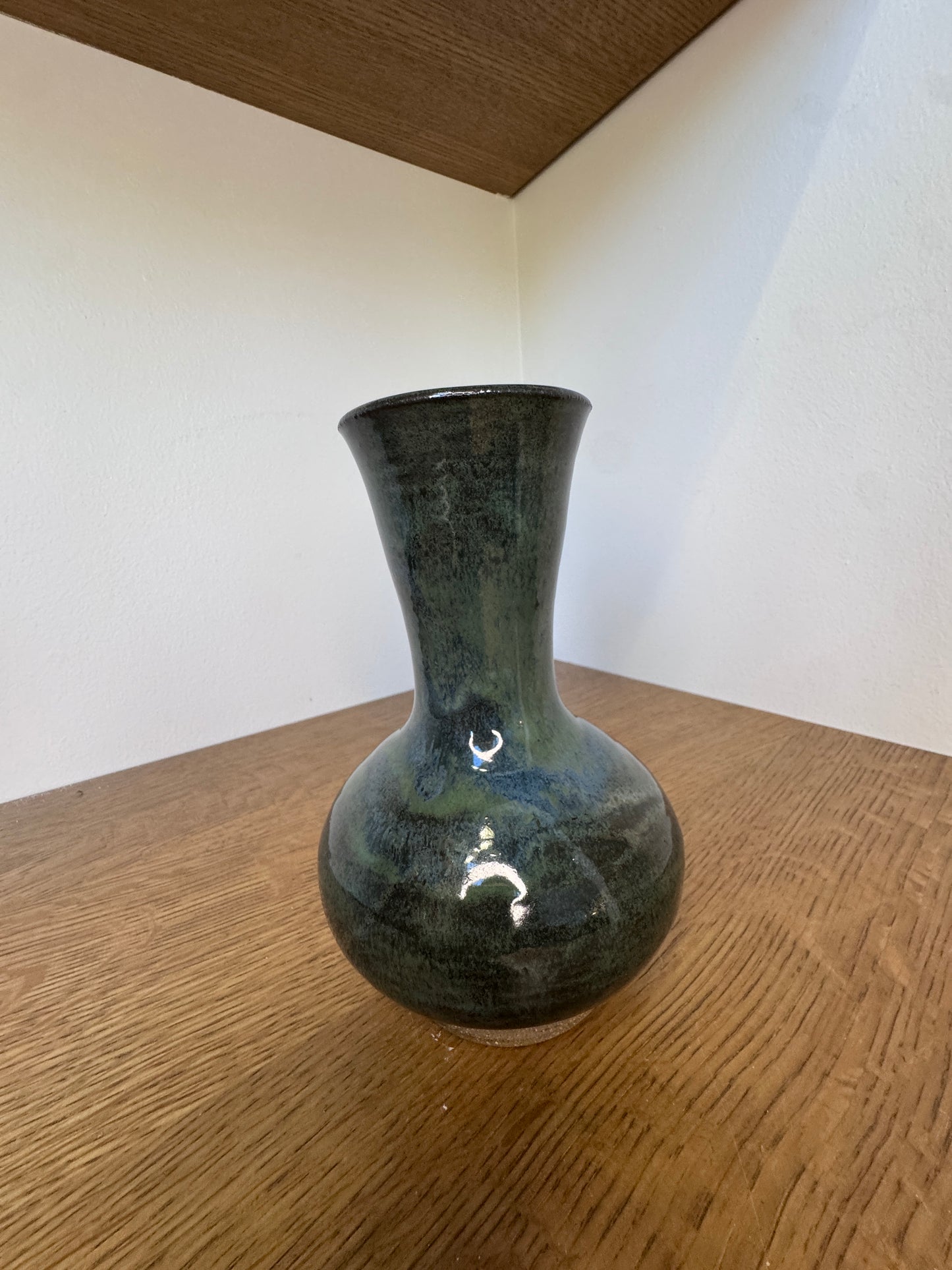 Hand-Thrown Glazed Stoneware Vase – Signed (2003)