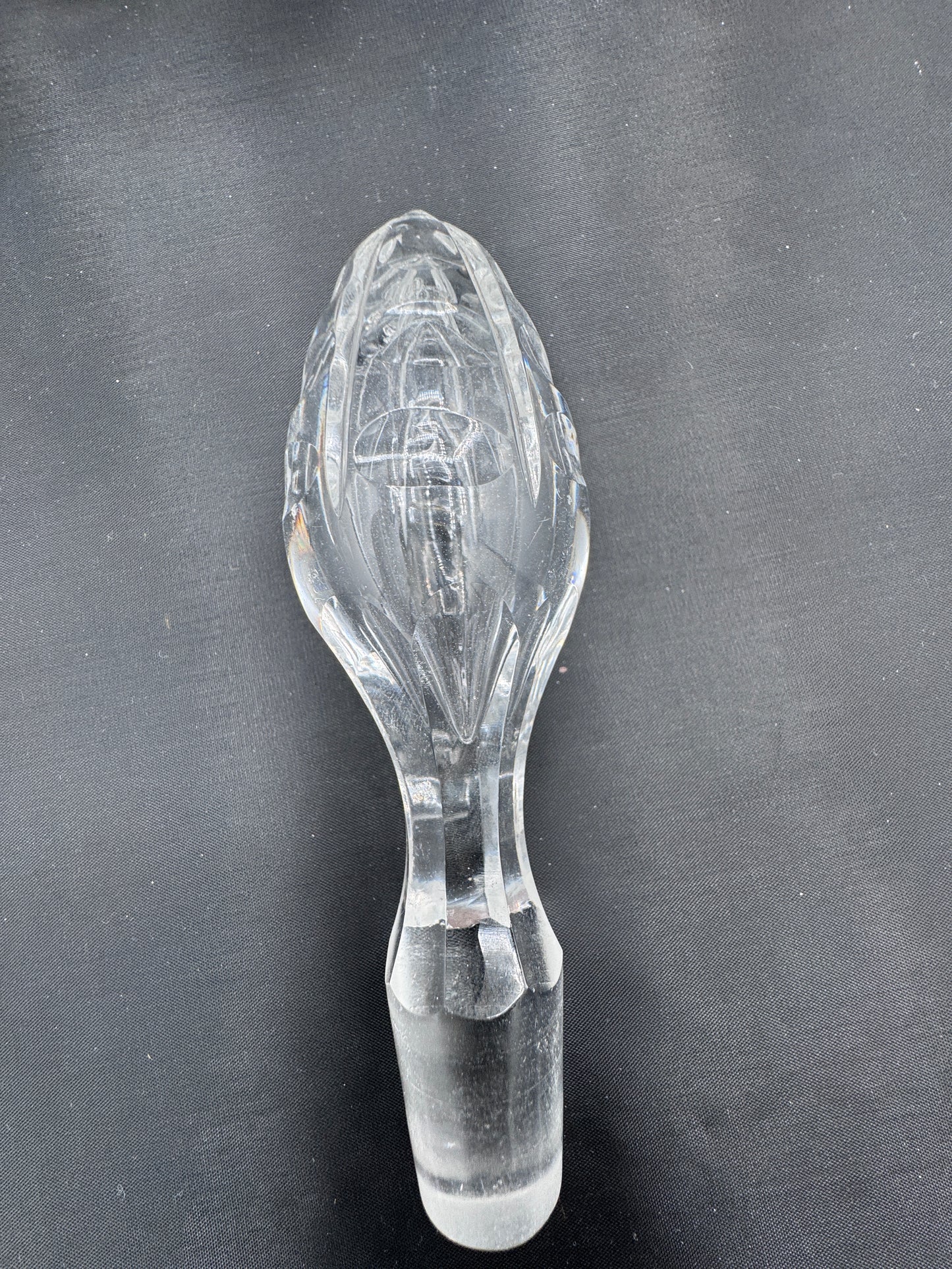 Cut Crystal Glass Decanter with Stopper – 16.25” Tall