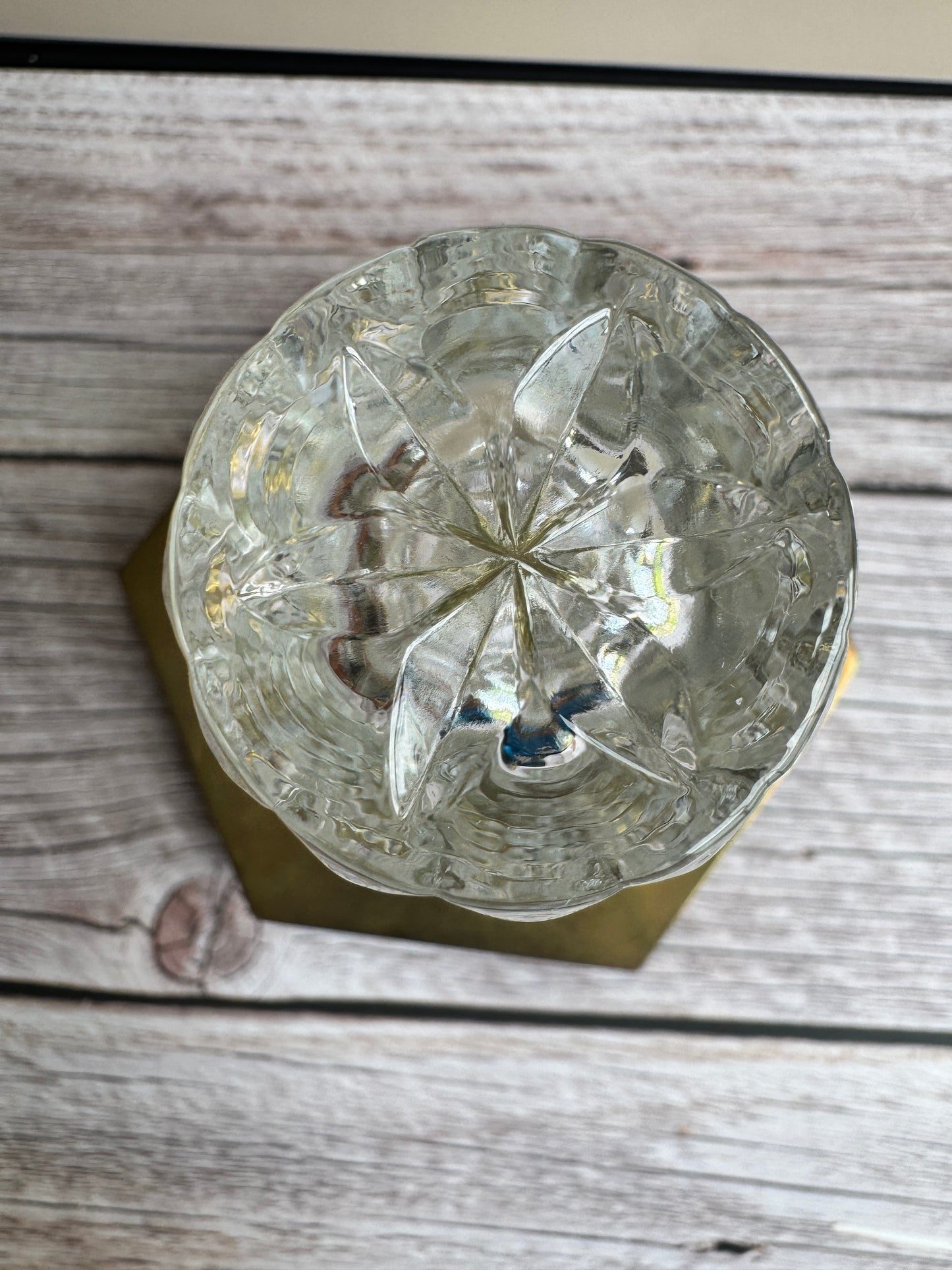 Vintage Crystal Bud Vase – Diamond Optic Pattern