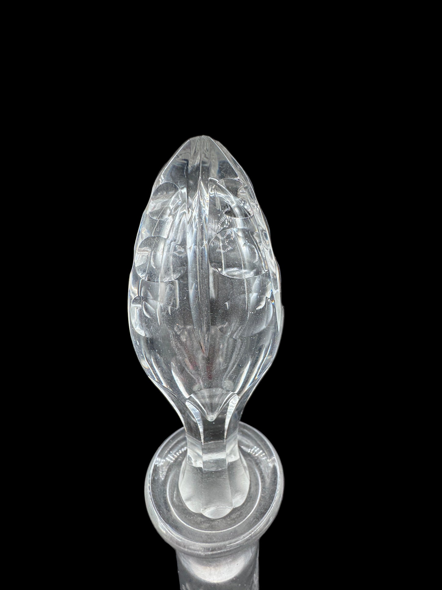 Cut Crystal Glass Decanter with Stopper – 16.25” Tall