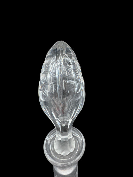 Cut Crystal Glass Decanter with Stopper – 16.25” Tall