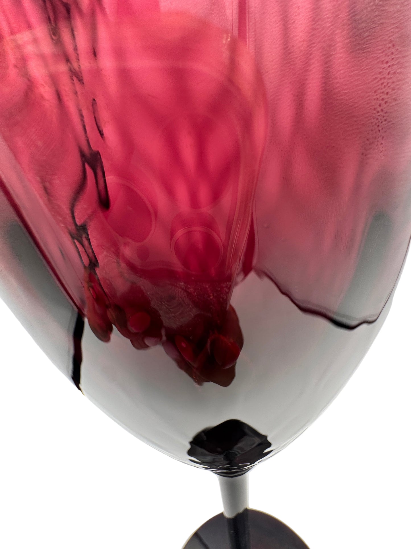 Empoli Amethyst Optic Footed Vase – 15” Tall Art Glass