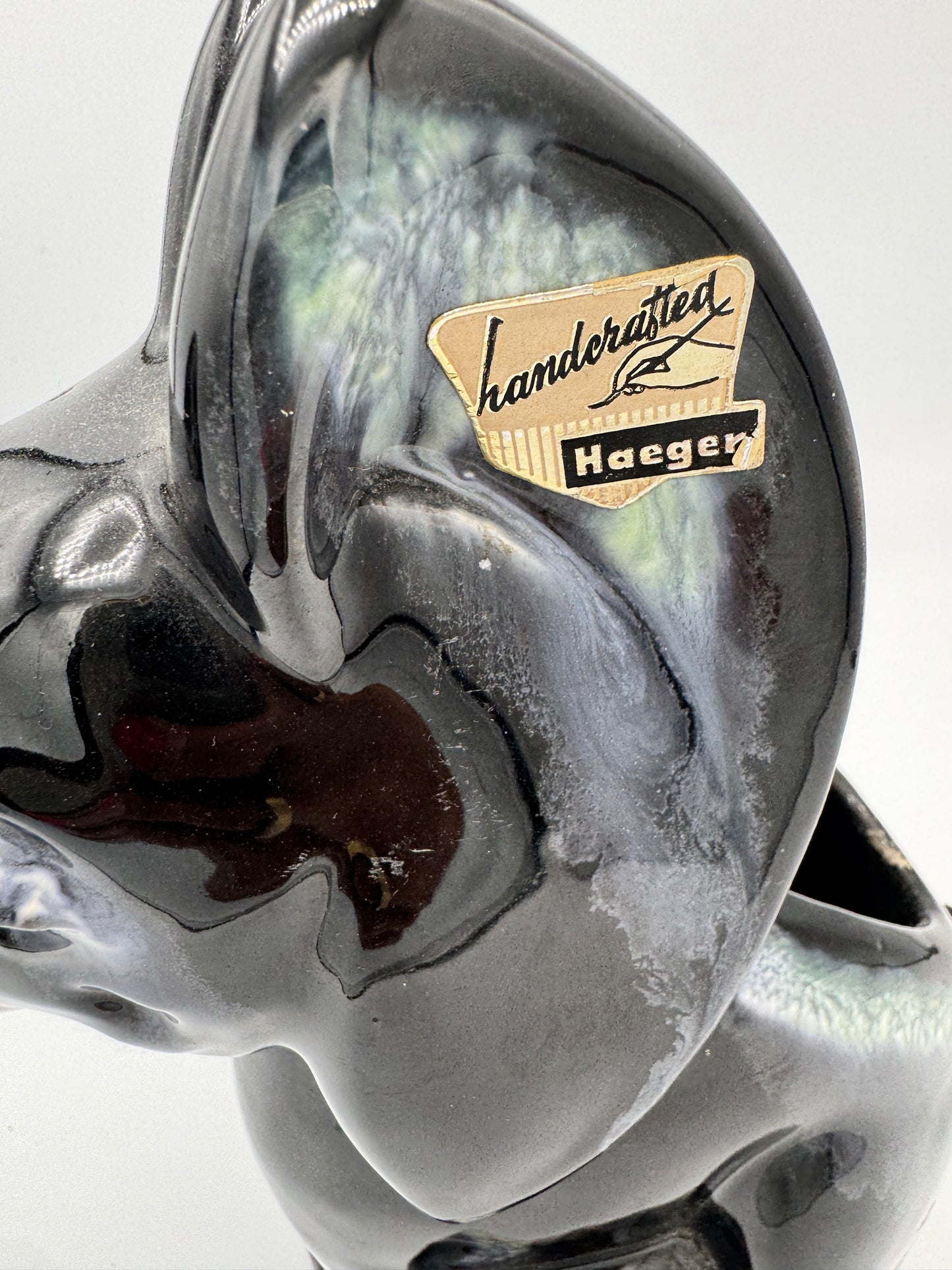 Royal Haeger Black Elephant Figurine – Handcrafted USA (#509)