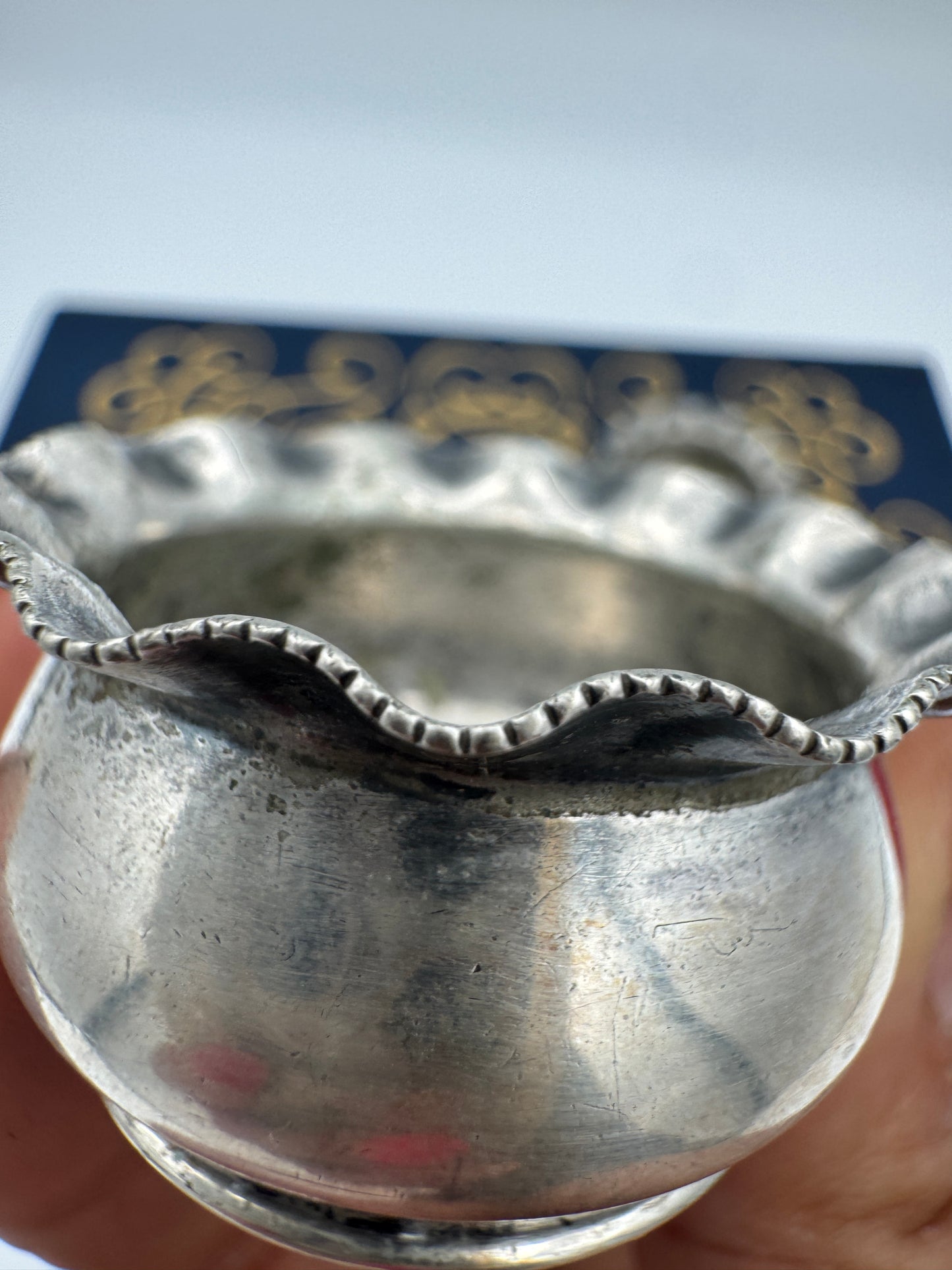 J.W. Tufts Silverplate Open Salts (Pair), Pattern 044 - Victorian Ruffled Rim, Antique Boston