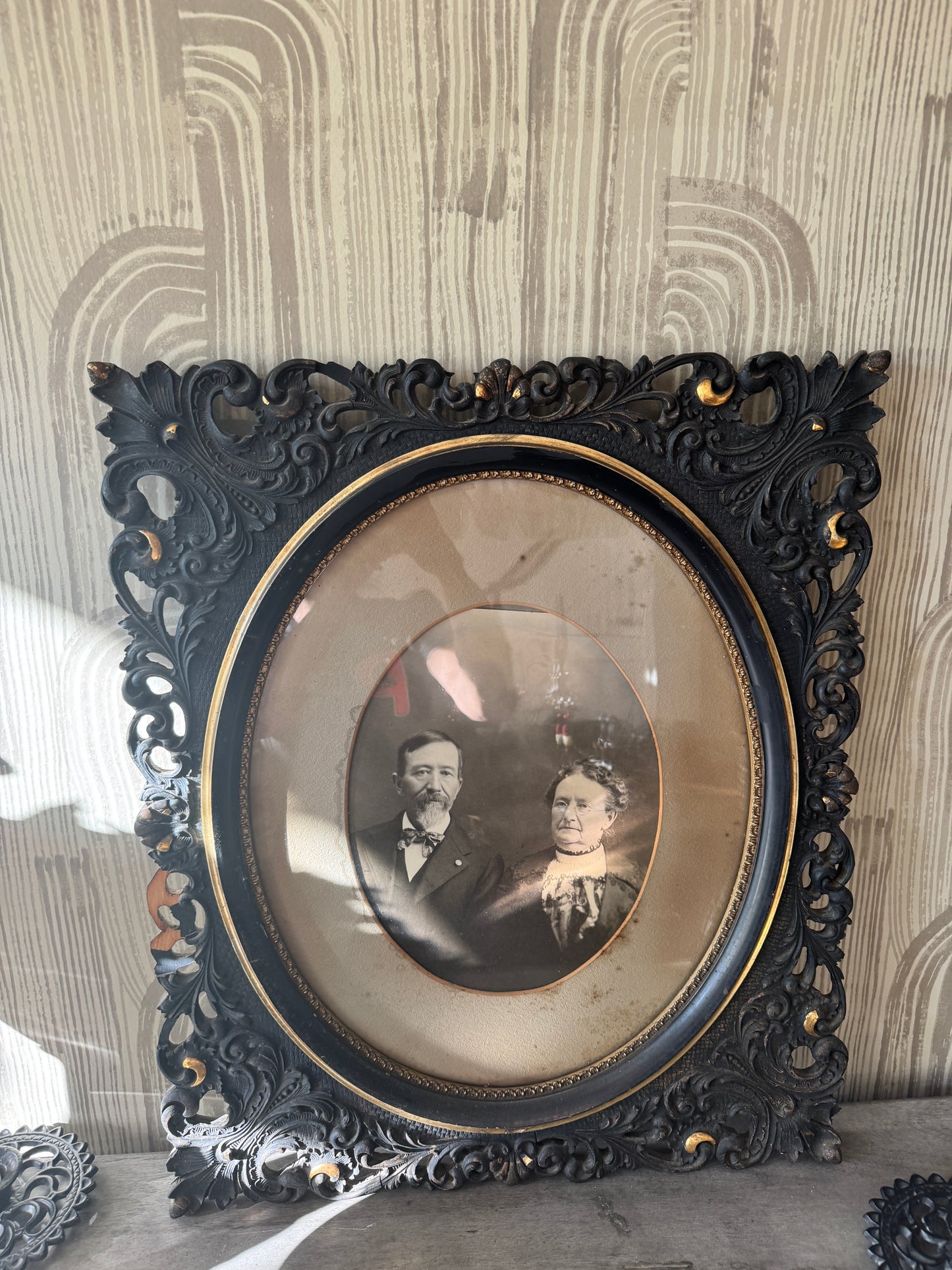 Victorian Oval Portrait in Ornate Frame