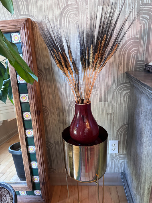 Large Chinese Oxblood “Sang de Boeuf” Double Gourd Porcelain Vase – 16.5” Tall, Mid-Century Jingdezhen Style