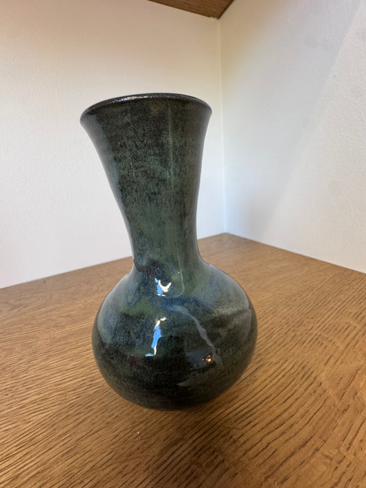 Hand-Thrown Glazed Stoneware Vase – Signed (2003)