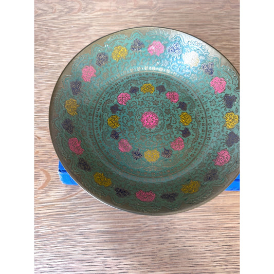 Natura Two’s Company Botanical Plate 8 Inch Floral Decorative Dish Vintage Style