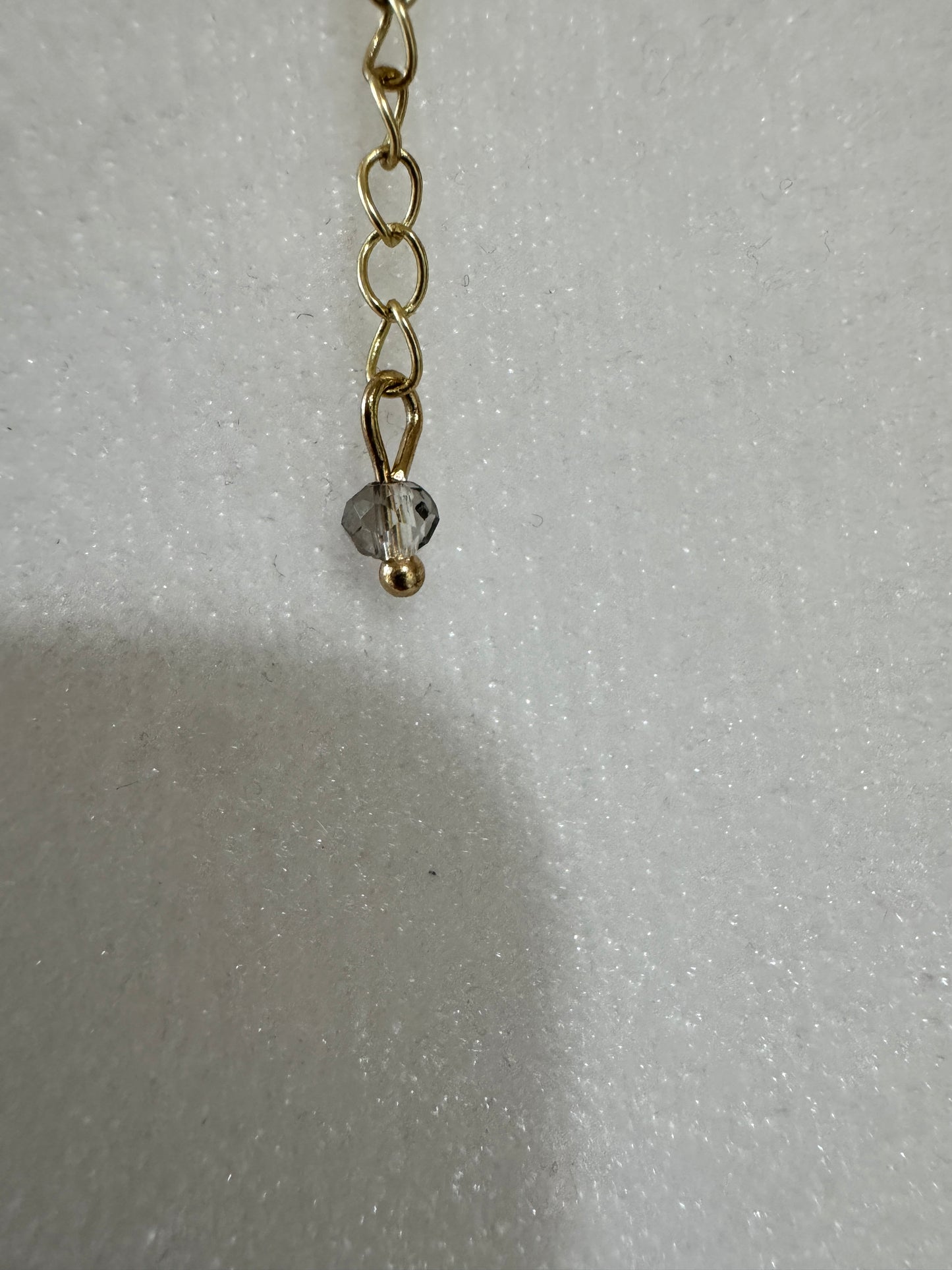 Vintage Mother of Pearl & Gold-Tone Lariat-Style Necklace – Adjustable Y-Drop Design