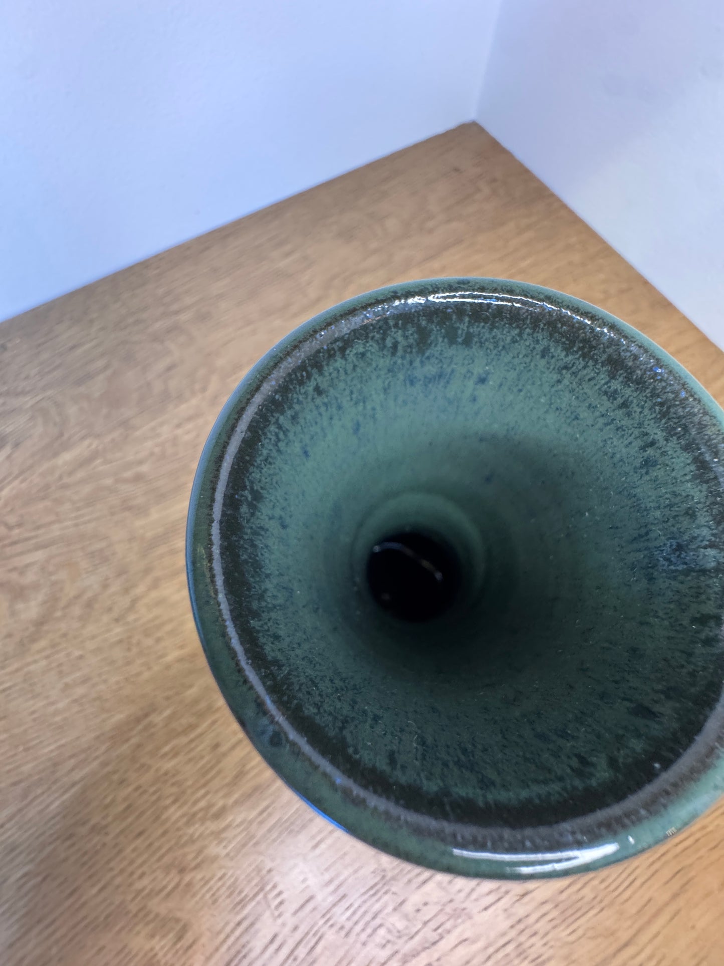 Hand-Thrown Glazed Stoneware Vase – Signed (2003)