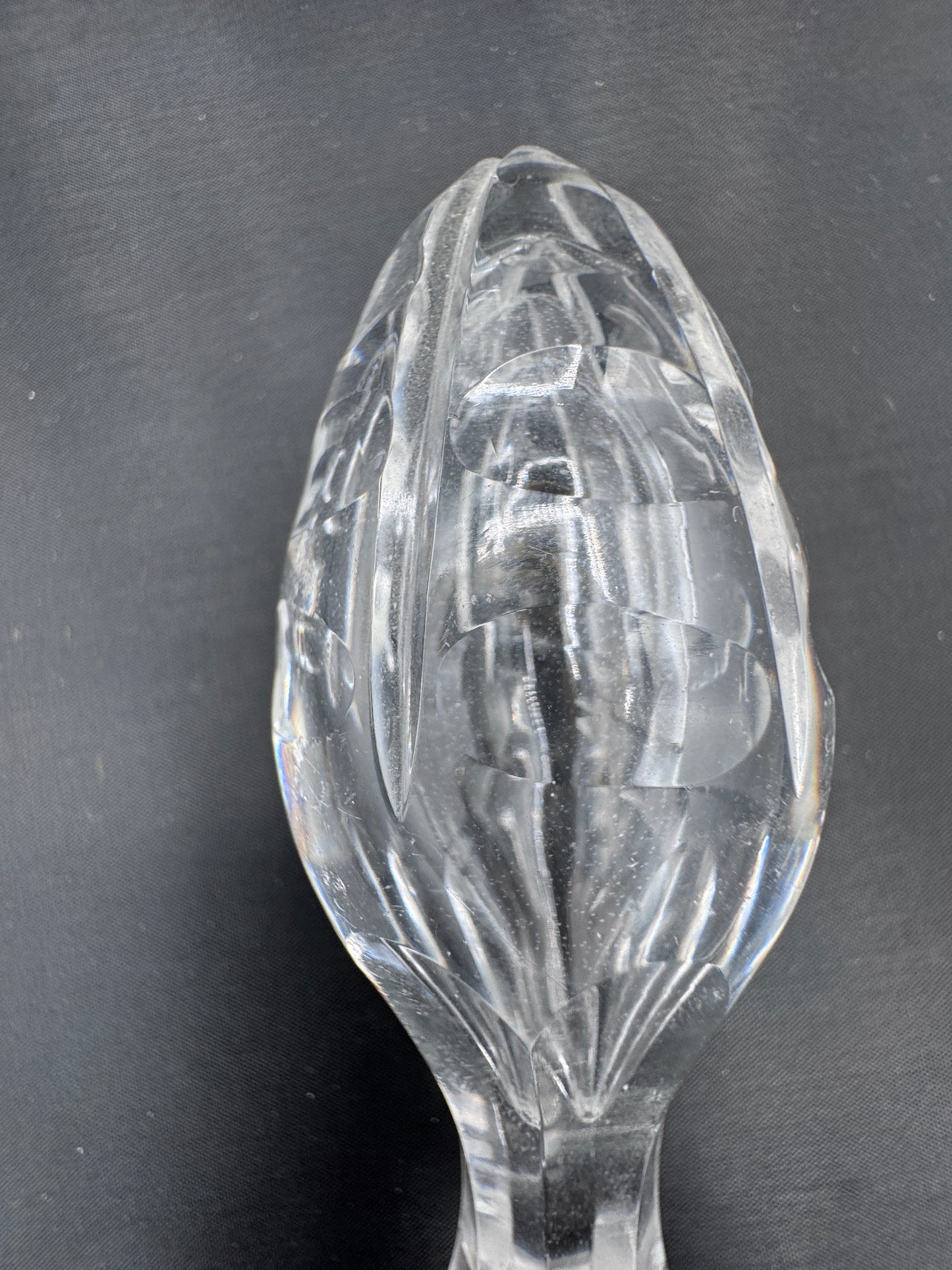 Cut Crystal Glass Decanter with Stopper – 16.25” Tall