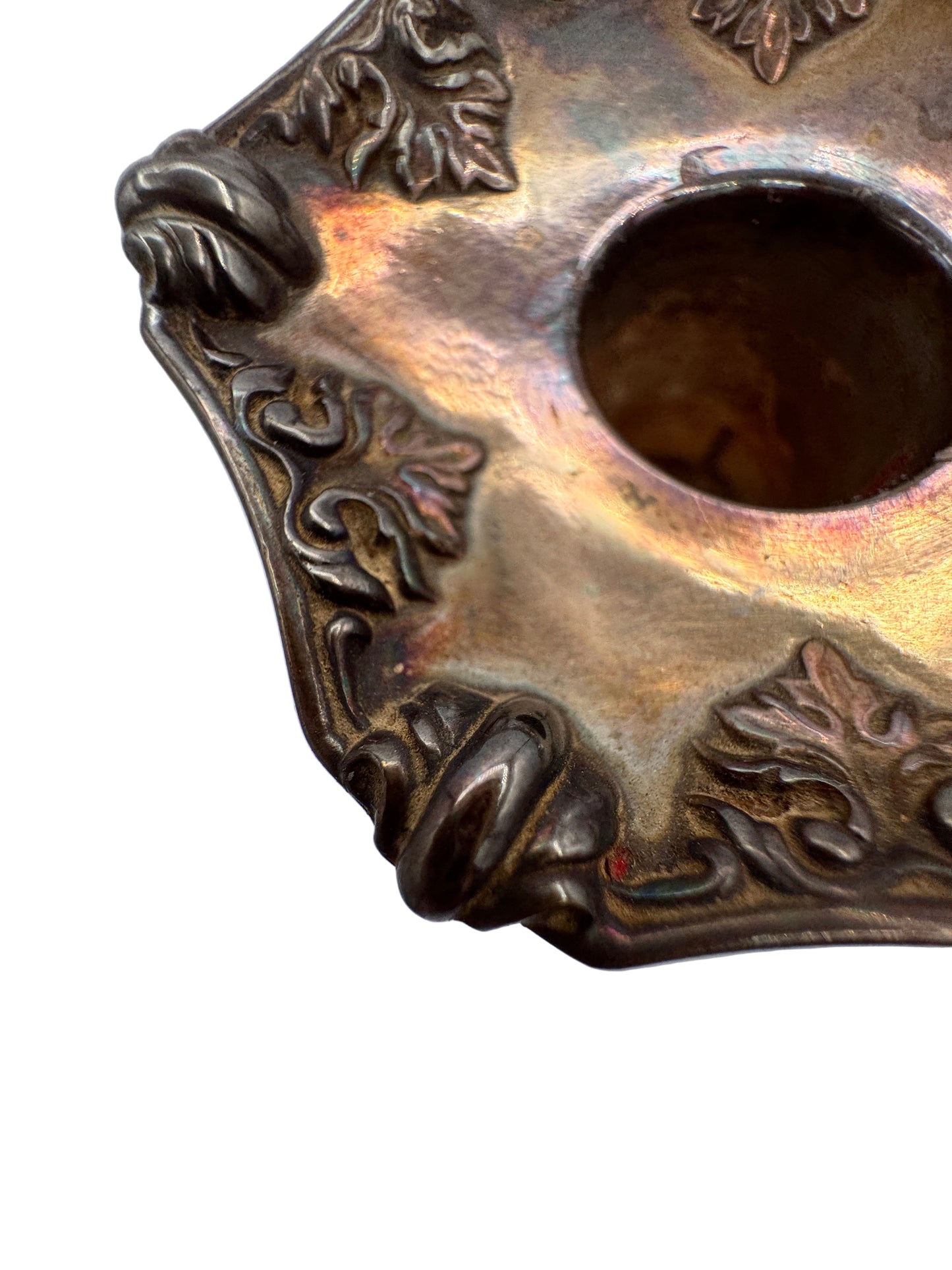 Antique Wilcox Silver Plate Co. Quadruple Plate Candlesticks – Victorian Era, Ornate Silver Candle Holders (Pair), c.1880s