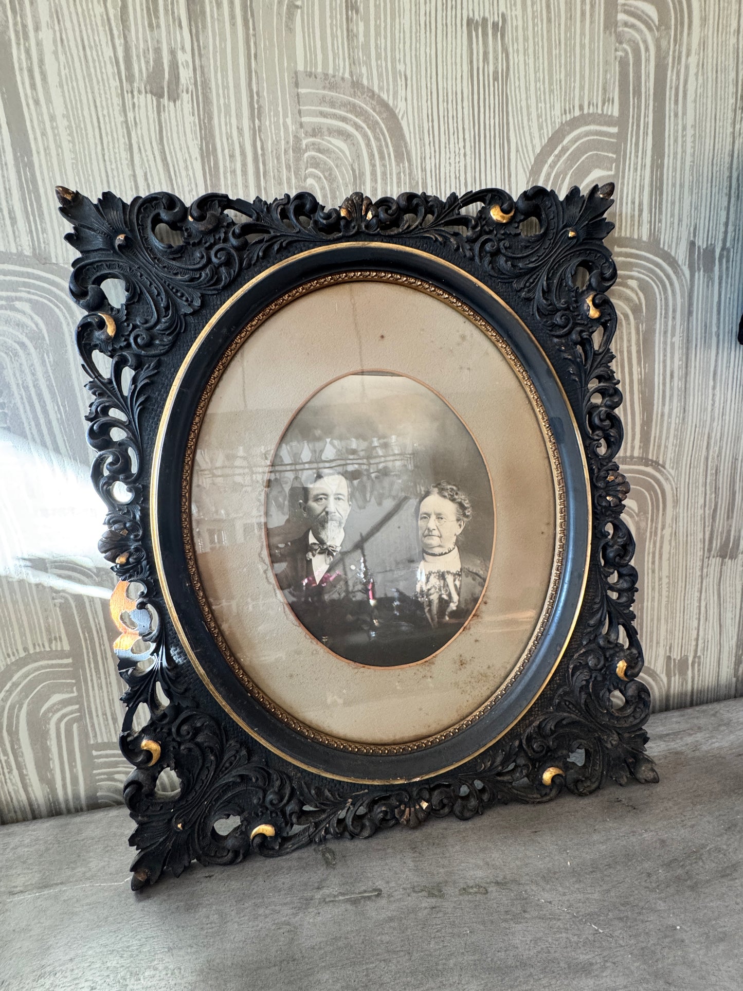 Victorian Oval Portrait in Ornate Frame