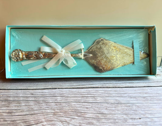 Vintage Silver-Plated Cake Server in Sealed Box – 1990s Elegance