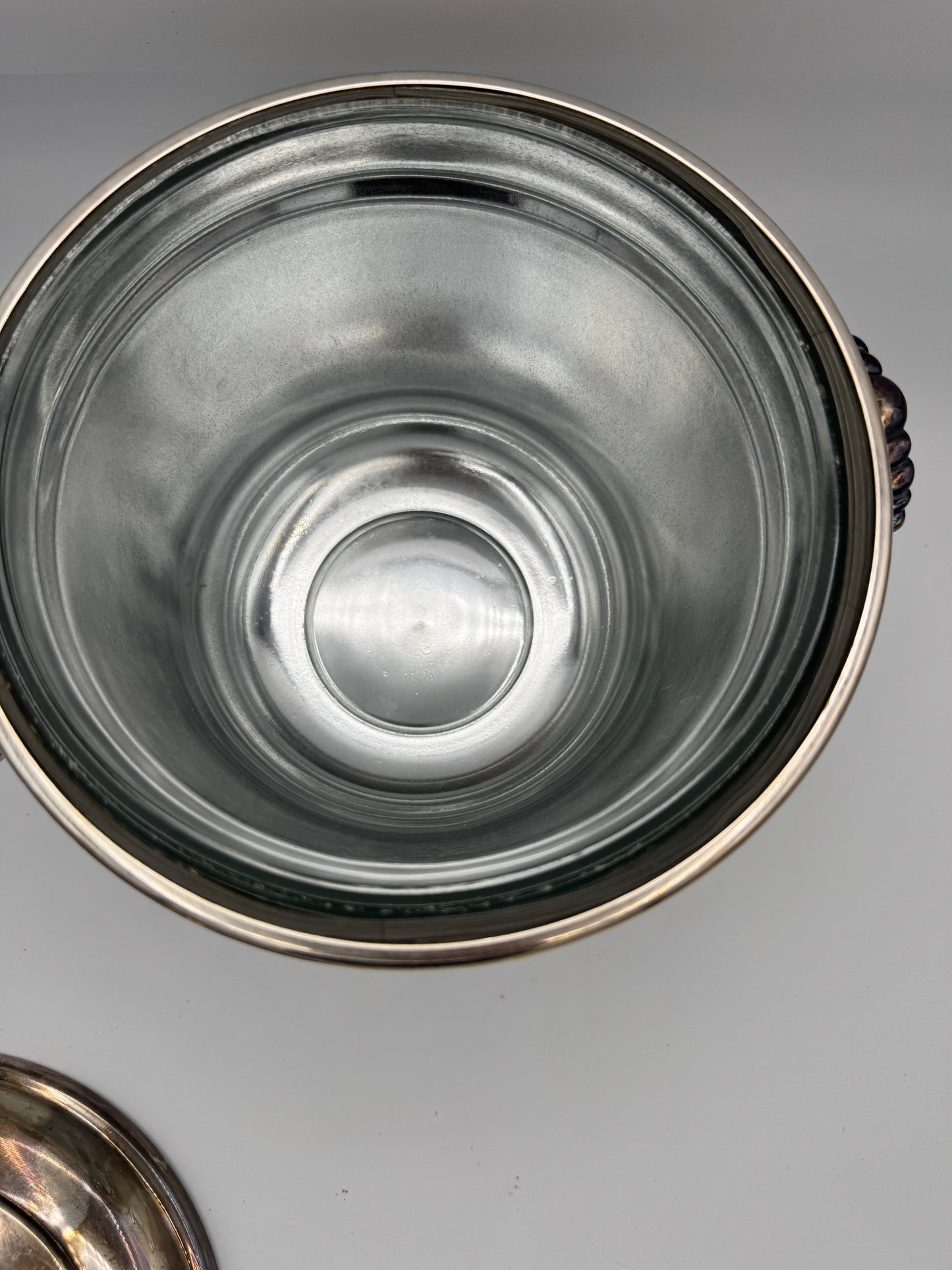 William Rogers No. 27 Silverplate Paul Revere Ice Bucket with Tongs