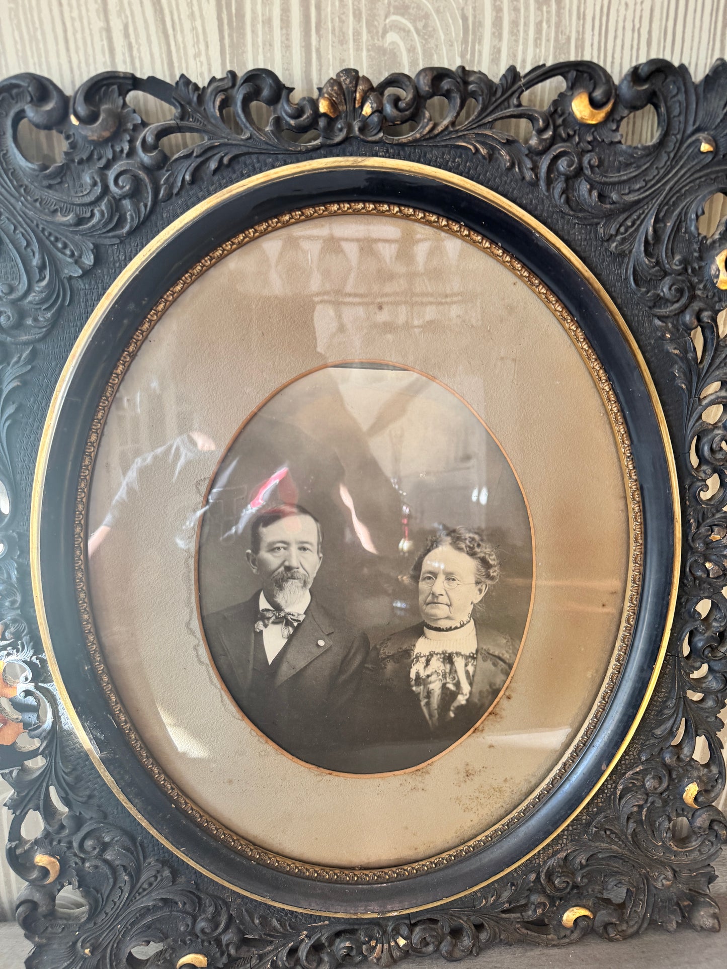 Victorian Oval Portrait in Ornate Frame