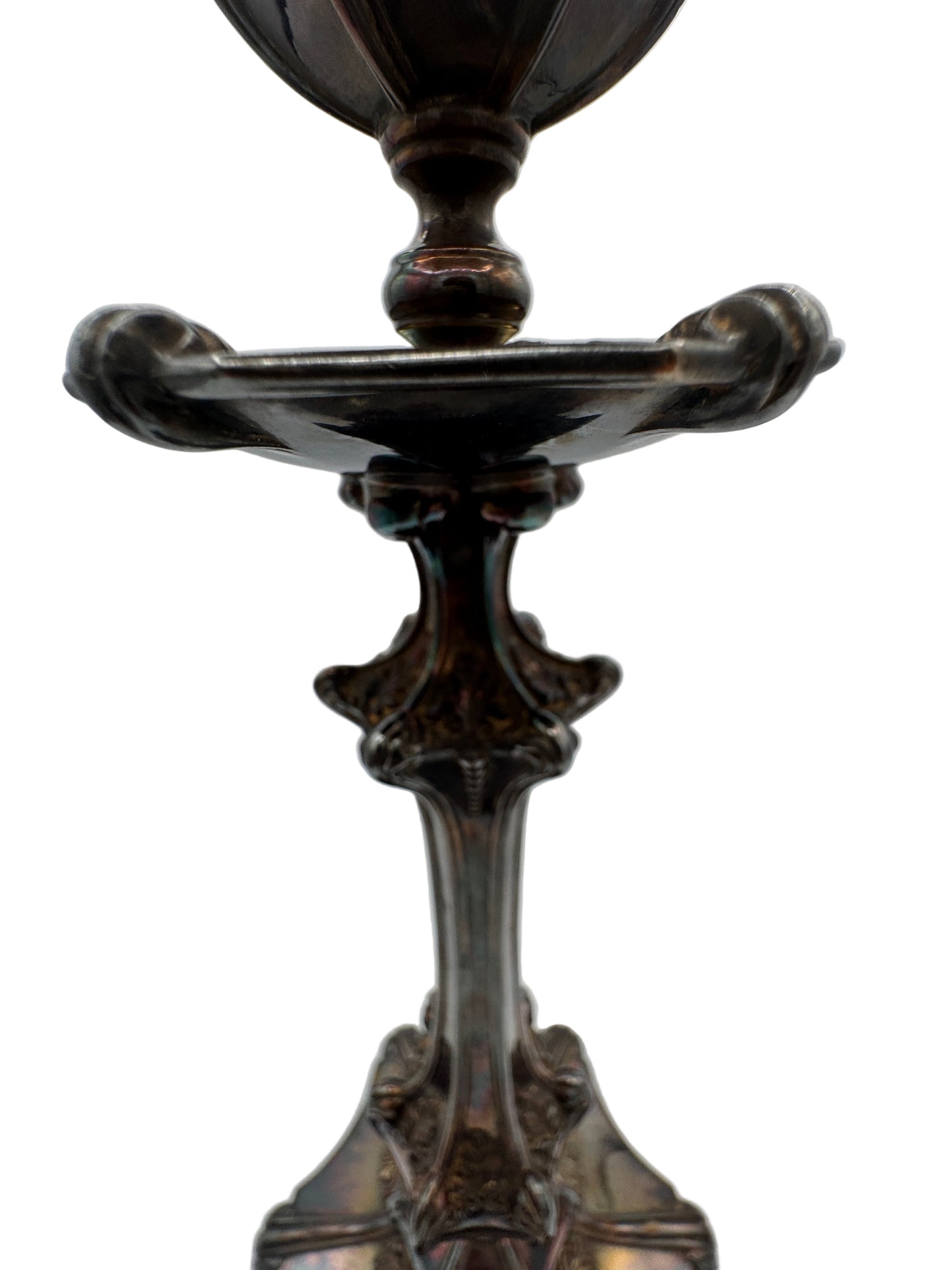 Antique Wilcox Silver Plate Co. Quadruple Plate Candlesticks – Victorian Era, Ornate Silver Candle Holders (Pair), c.1880s