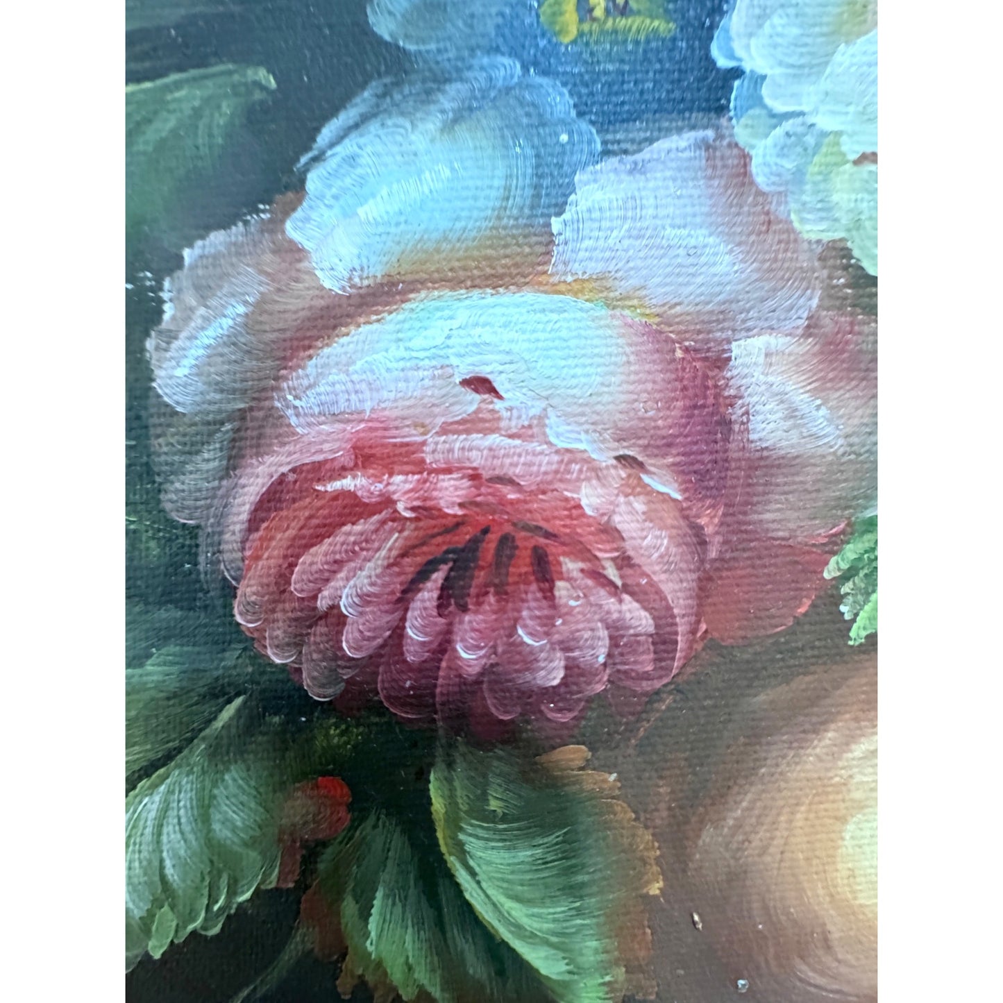 Floral Still Life Oil Painting on Canvas Framed | Textured Hand-Painted Bouquet Art