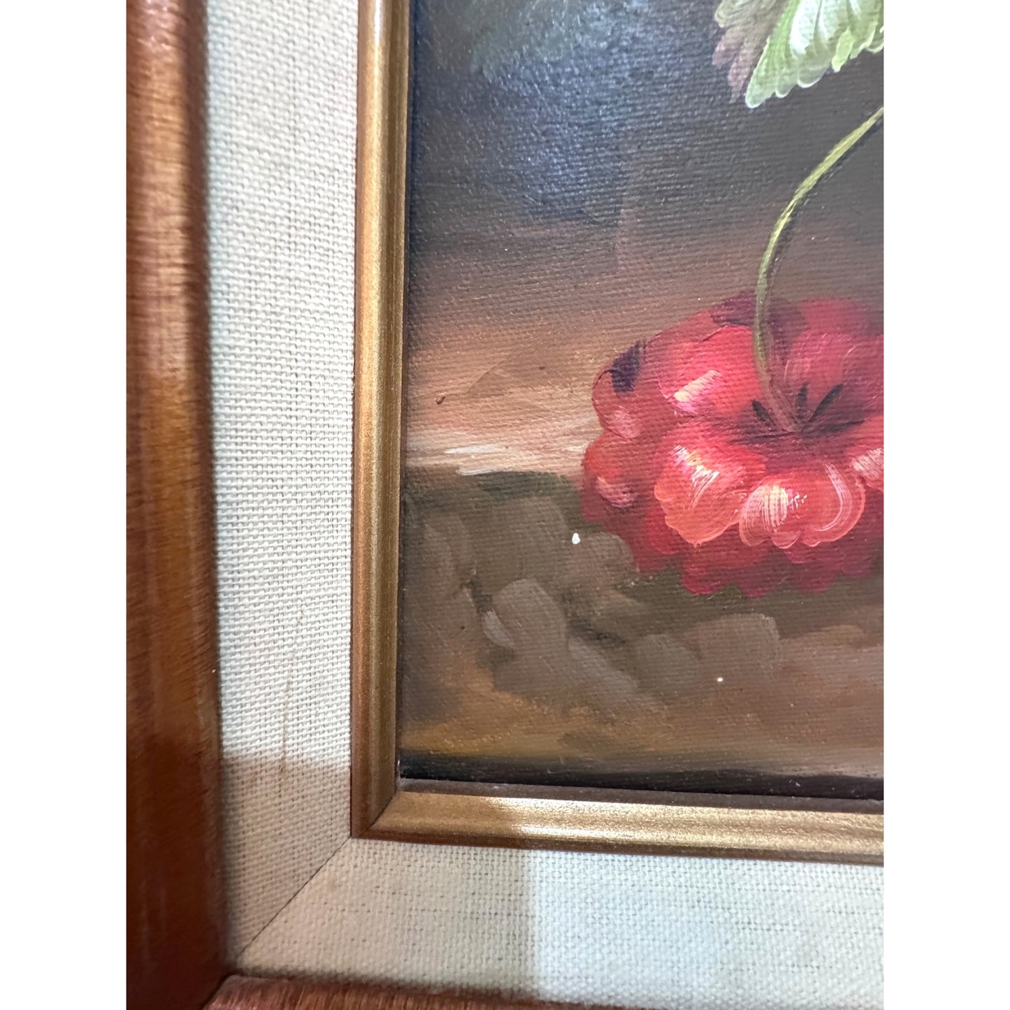 Floral Still Life Oil Painting on Canvas Framed | Textured Hand-Painted Bouquet Art