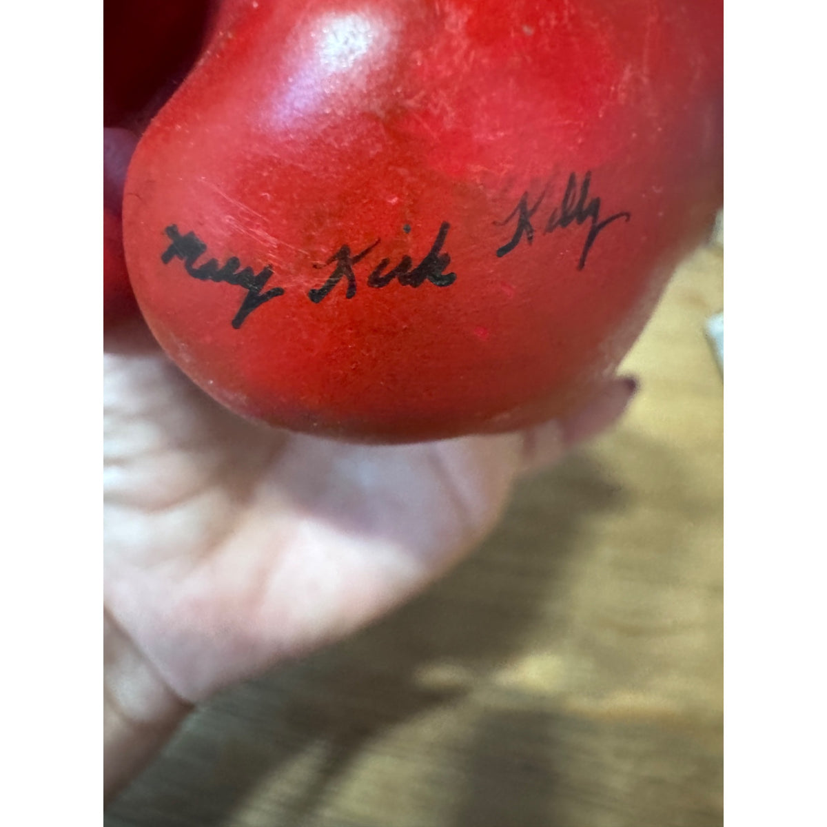 Mary Kirk Kelly Ceramic Red Bell Pepper Sculpture – Signed