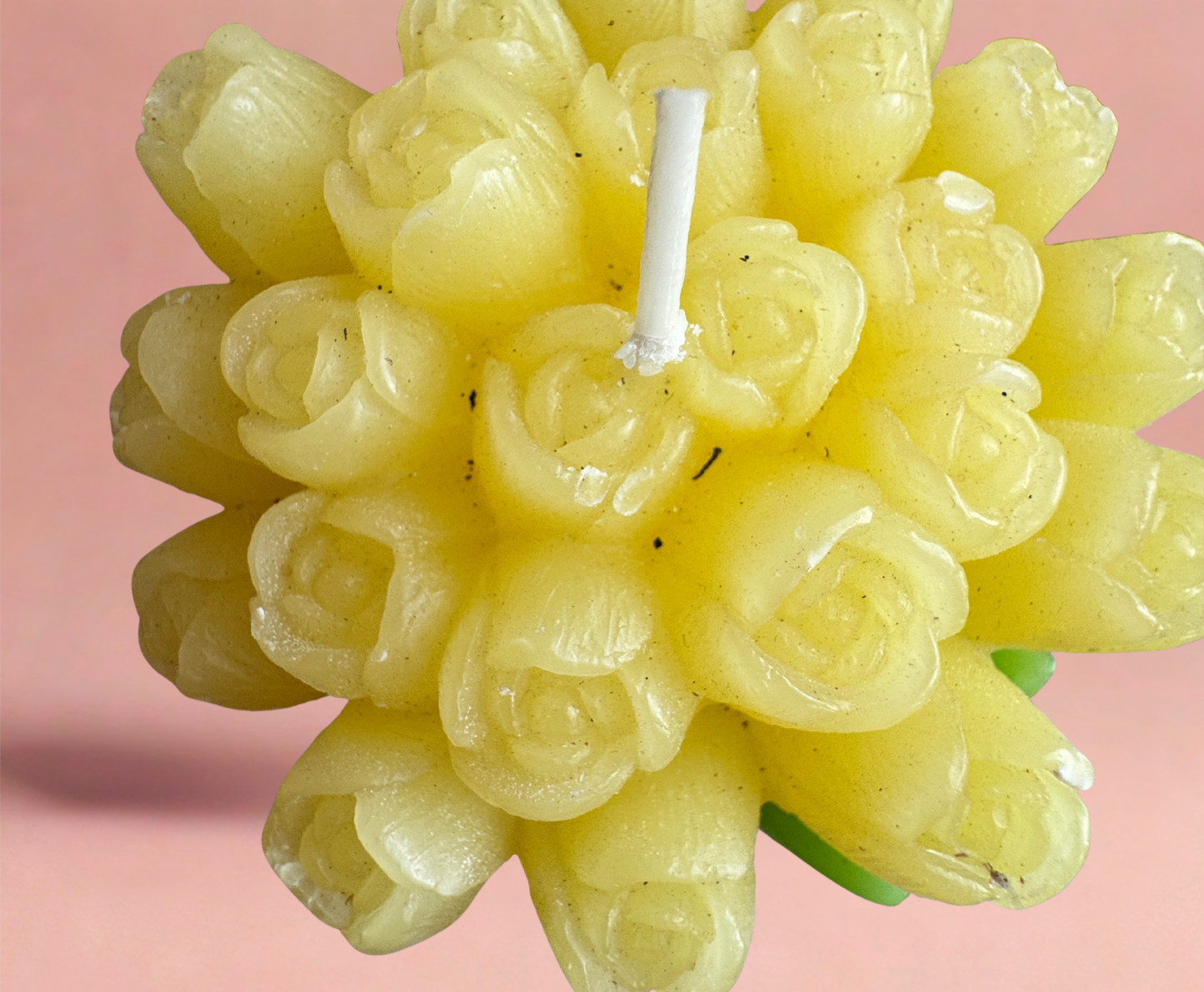 Pair of Hand-Carved Yellow Tulip Candles