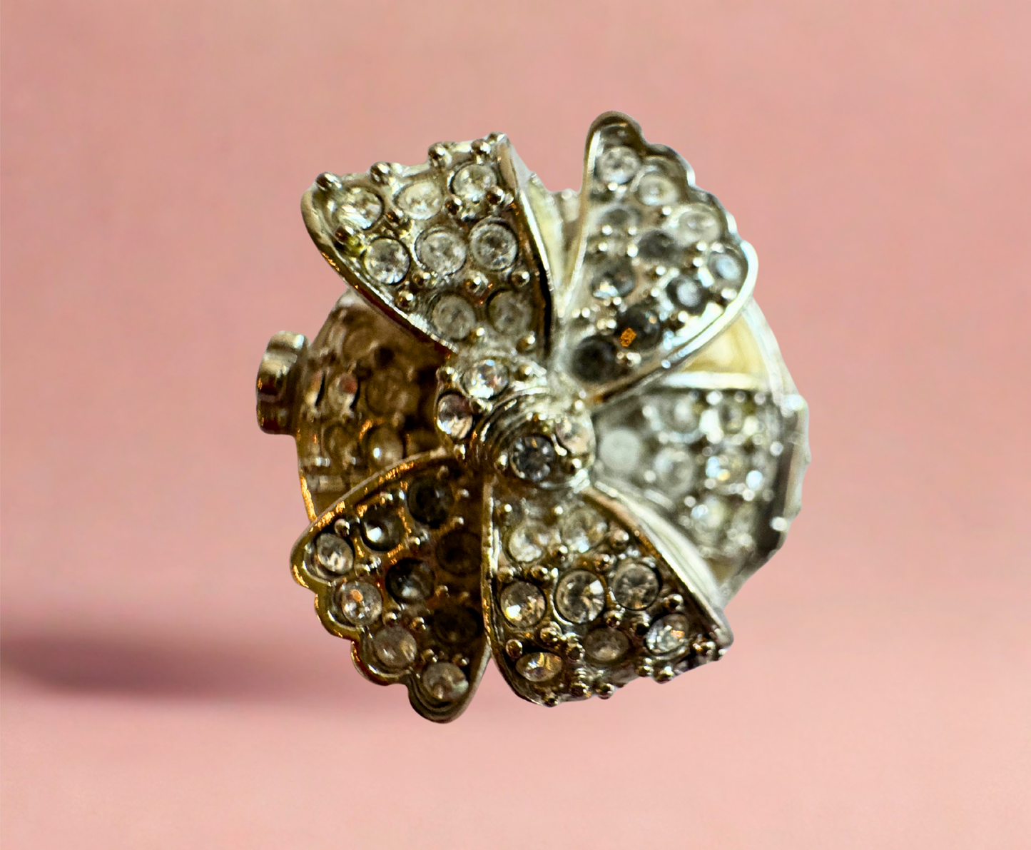 Jay Strongwater Mini Jeweled Trinket Box with Enamel & Crystal Bow