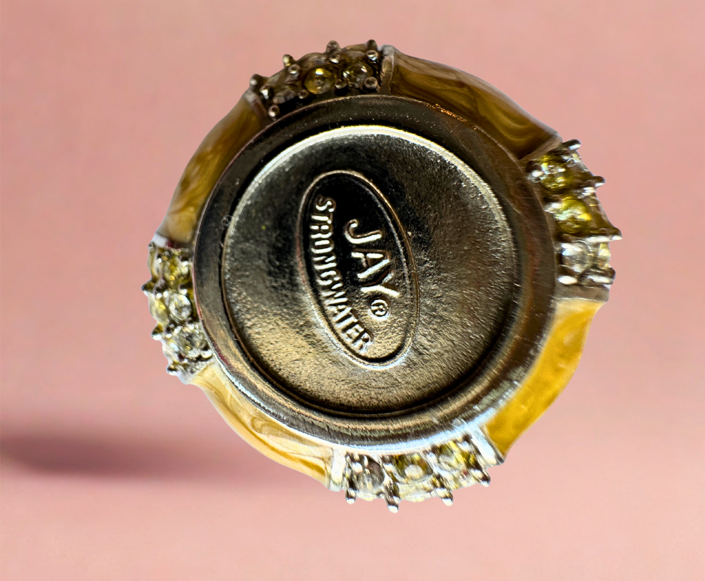 Jay Strongwater Mini Jeweled Trinket Box with Enamel & Crystal Bow