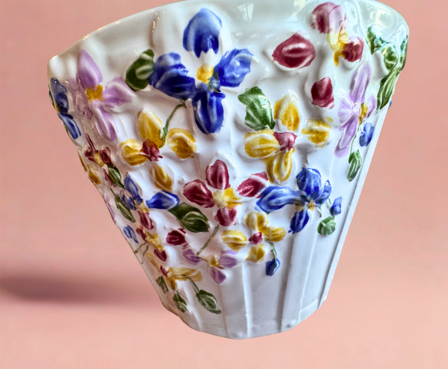 Hand-Painted Floral Pot – Jay Willfred for Andrea by Sadek – Made in Portugal