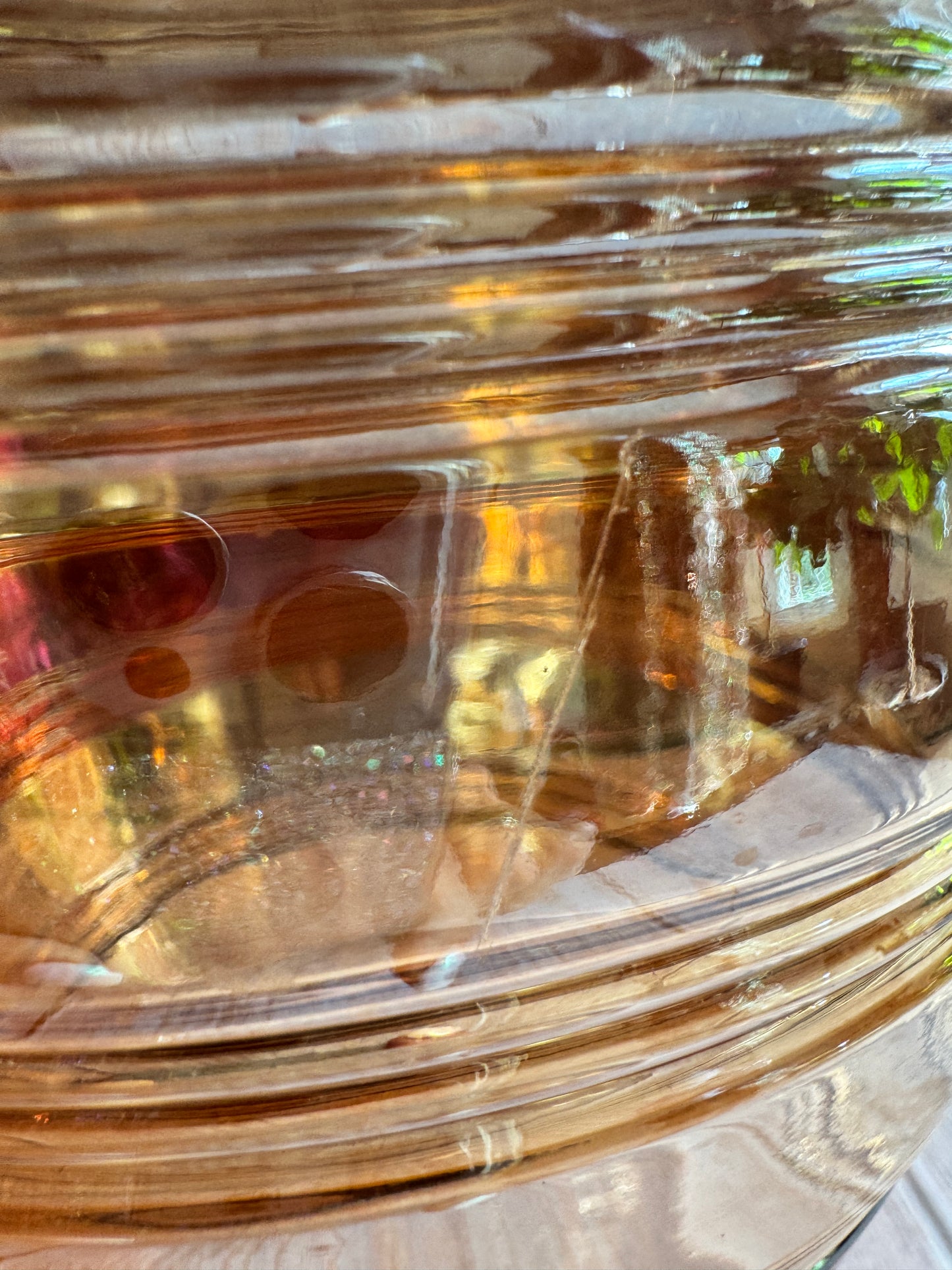 Mid-Century Marigold Glass Vase – 8”