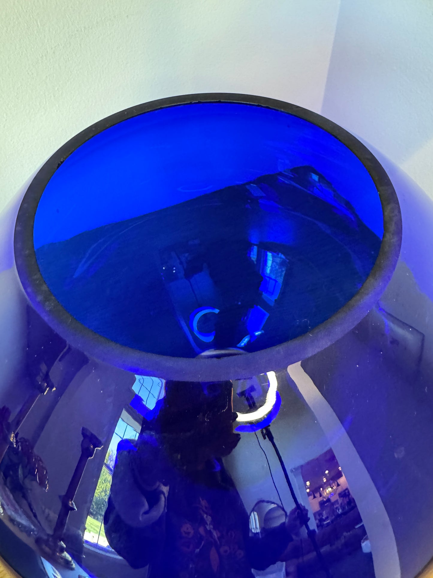 Cobalt Glass Globe Vase (Hand-Blown)