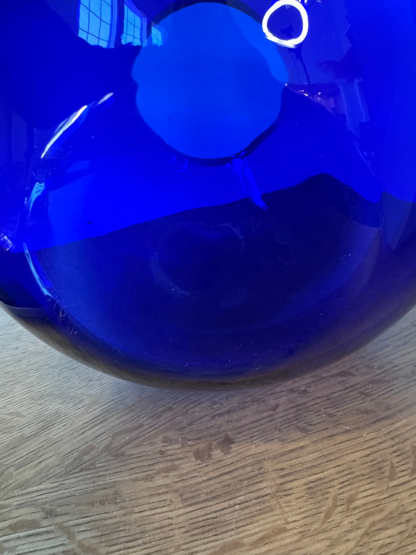 Cobalt Glass Globe Vase (Hand-Blown)