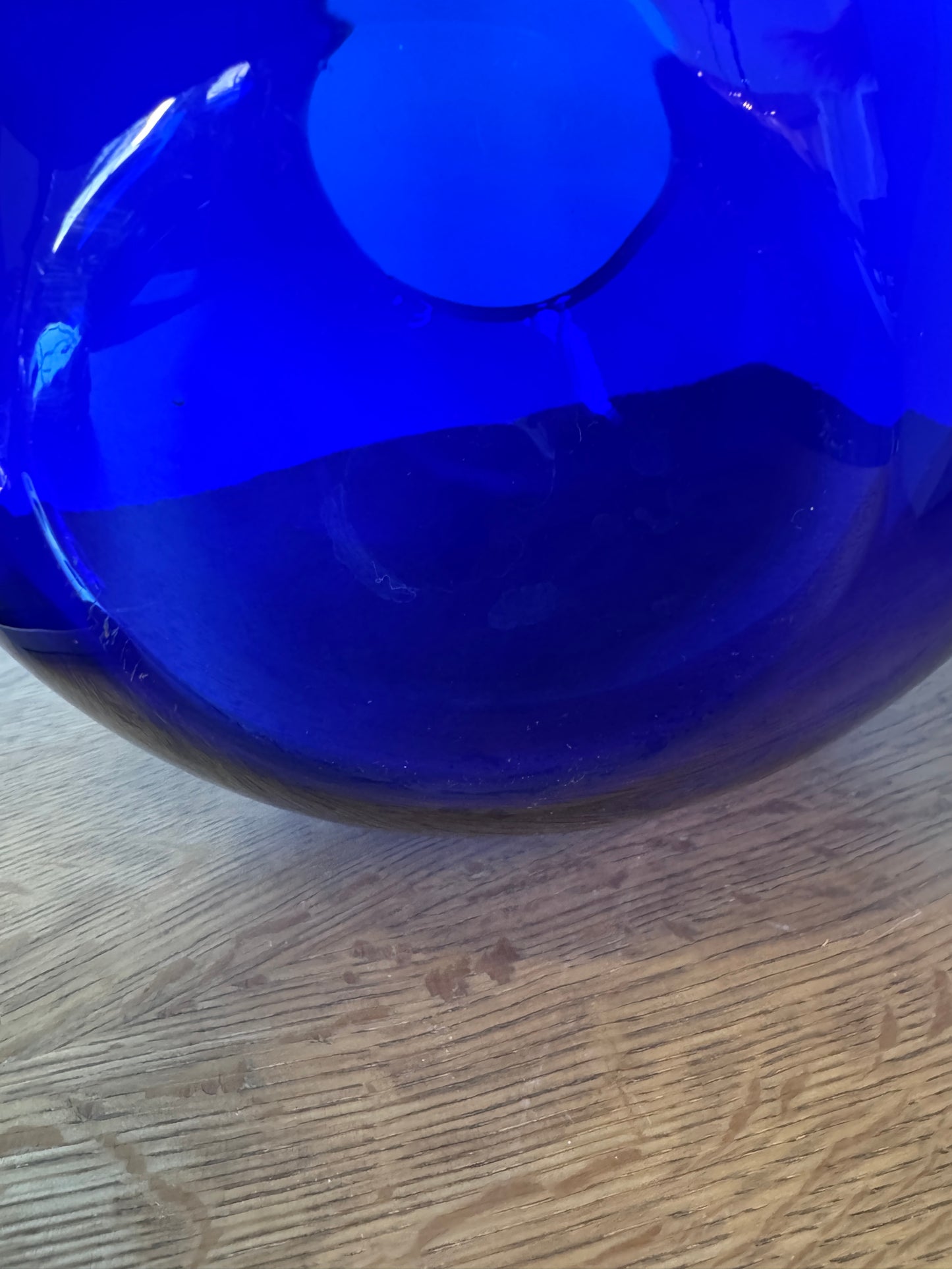 Cobalt Glass Globe Vase (Hand-Blown)