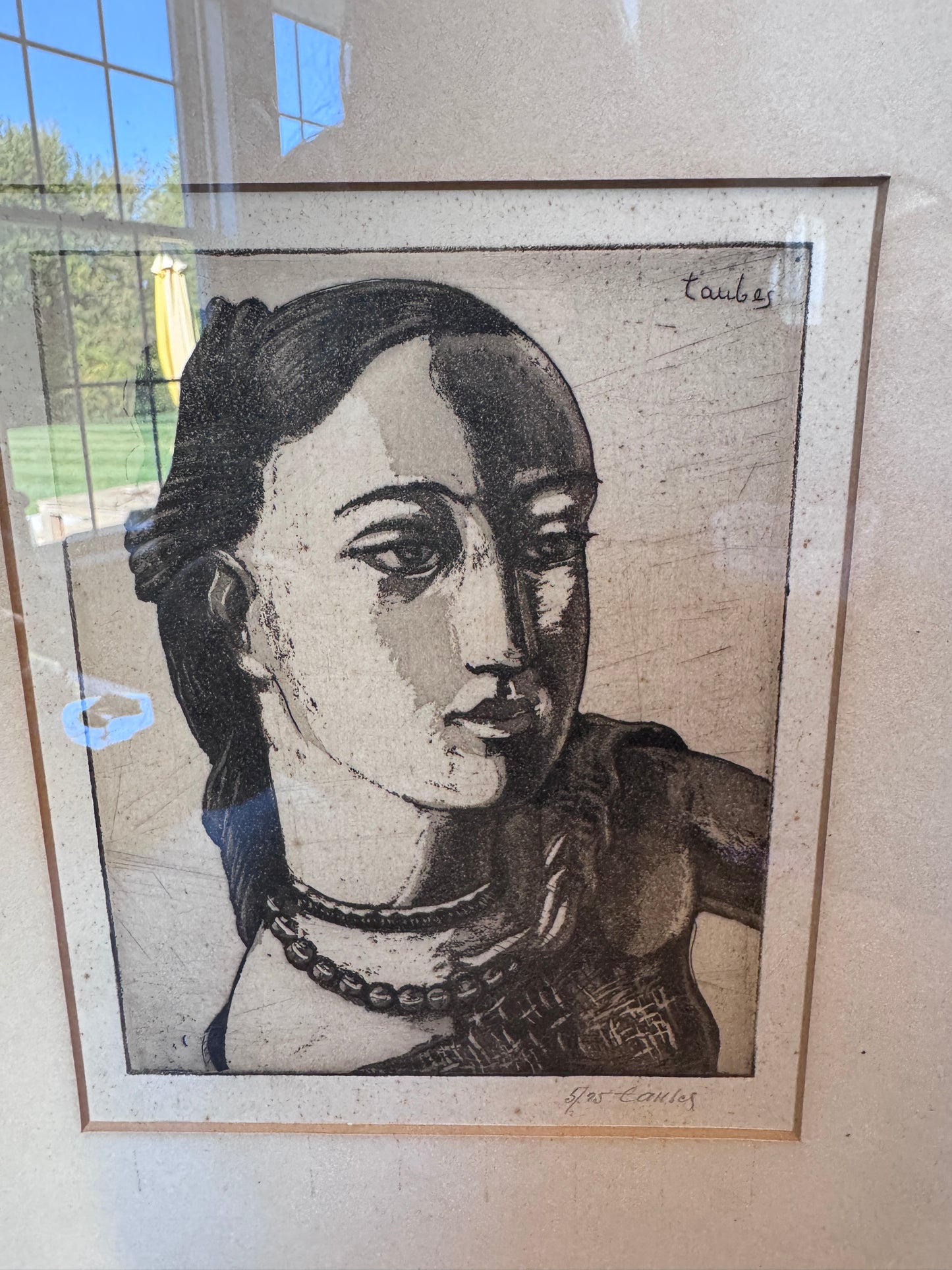 Frederic Taubes Original Portrait Etching - Female Porait (1900–1981) – Unframed