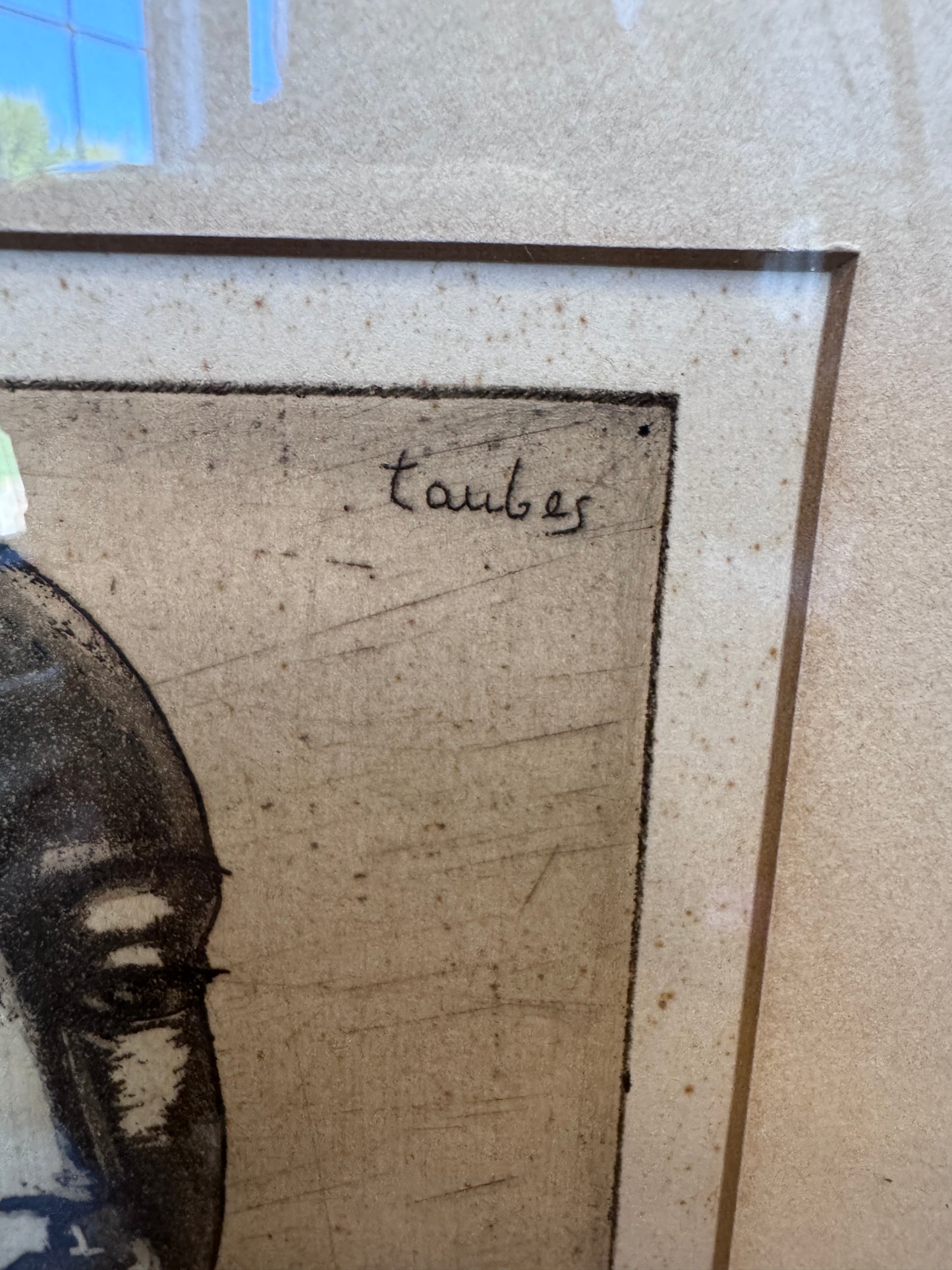 Frederic Taubes Original Portrait Etching - Female Porait (1900–1981) – Unframed