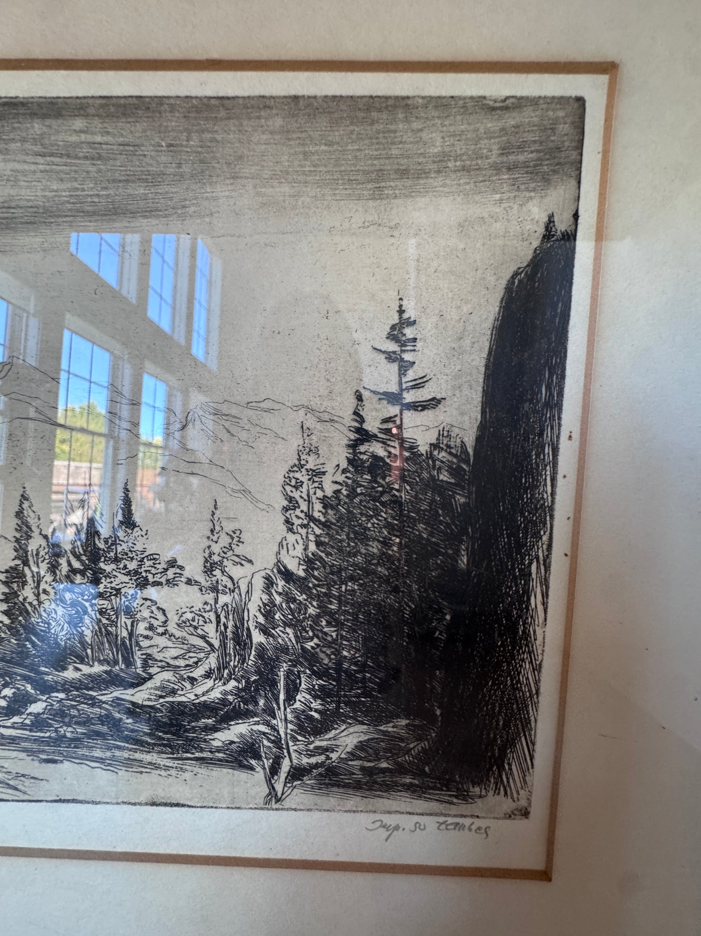 Frederic Taubes Landscape Etching - Landscape -  (1900–1981) – Unframed