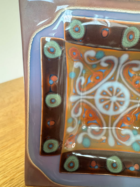 Signed Higgins Mid-Century Glass Catchall – Dearborn Studio Era (1958–1964)