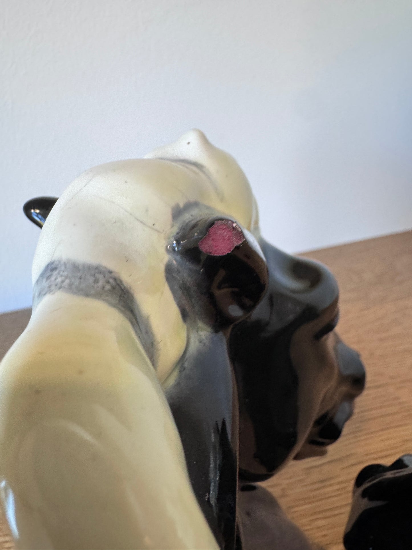 Vintage Black Ceramic Horse Head Bookends (Signed L. Hall, 1974)