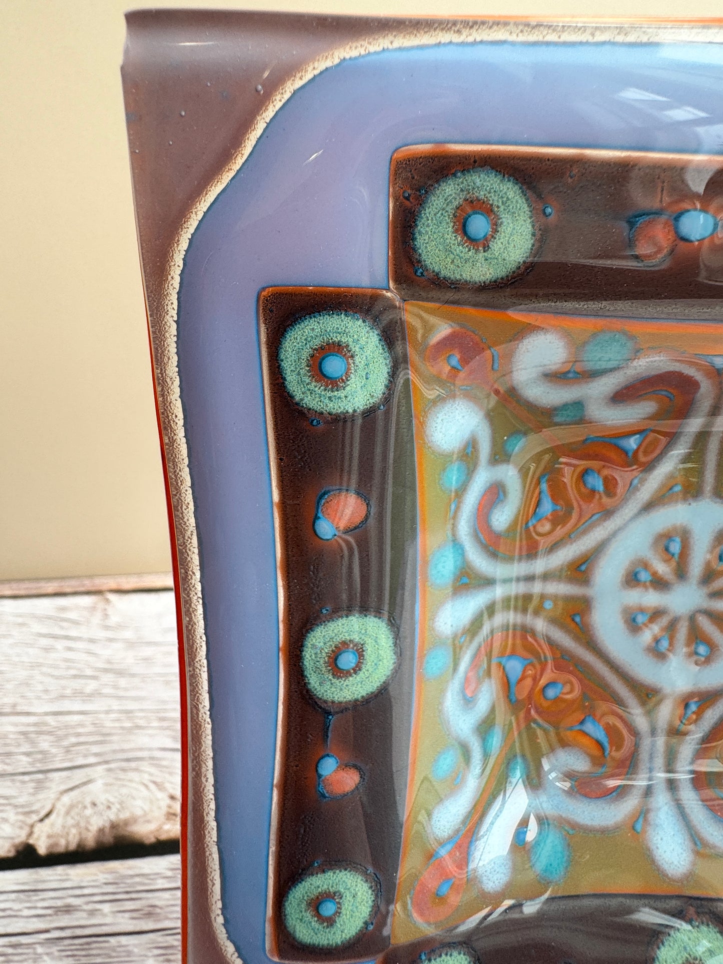 Signed Higgins Mid-Century Glass Catchall – Dearborn Studio Era (1958–1964)