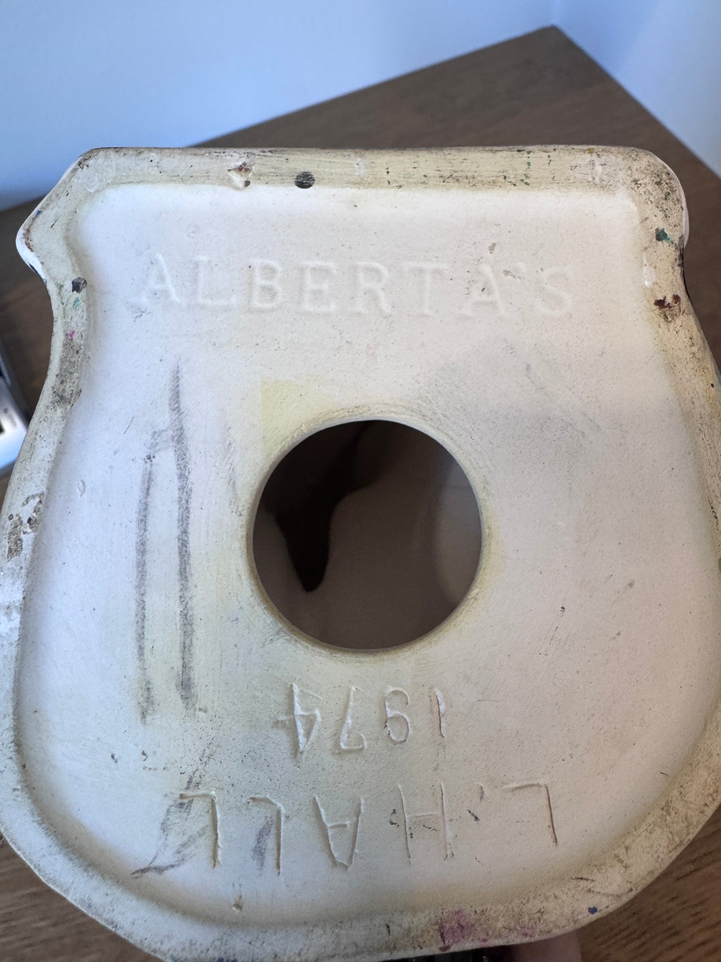 Vintage Black Ceramic Horse Head Bookends (Signed L. Hall, 1974)