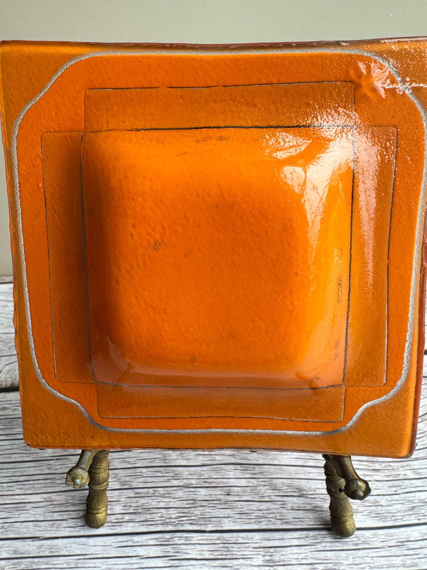 Signed Higgins Mid-Century Glass Catchall – Dearborn Studio Era (1958–1964)