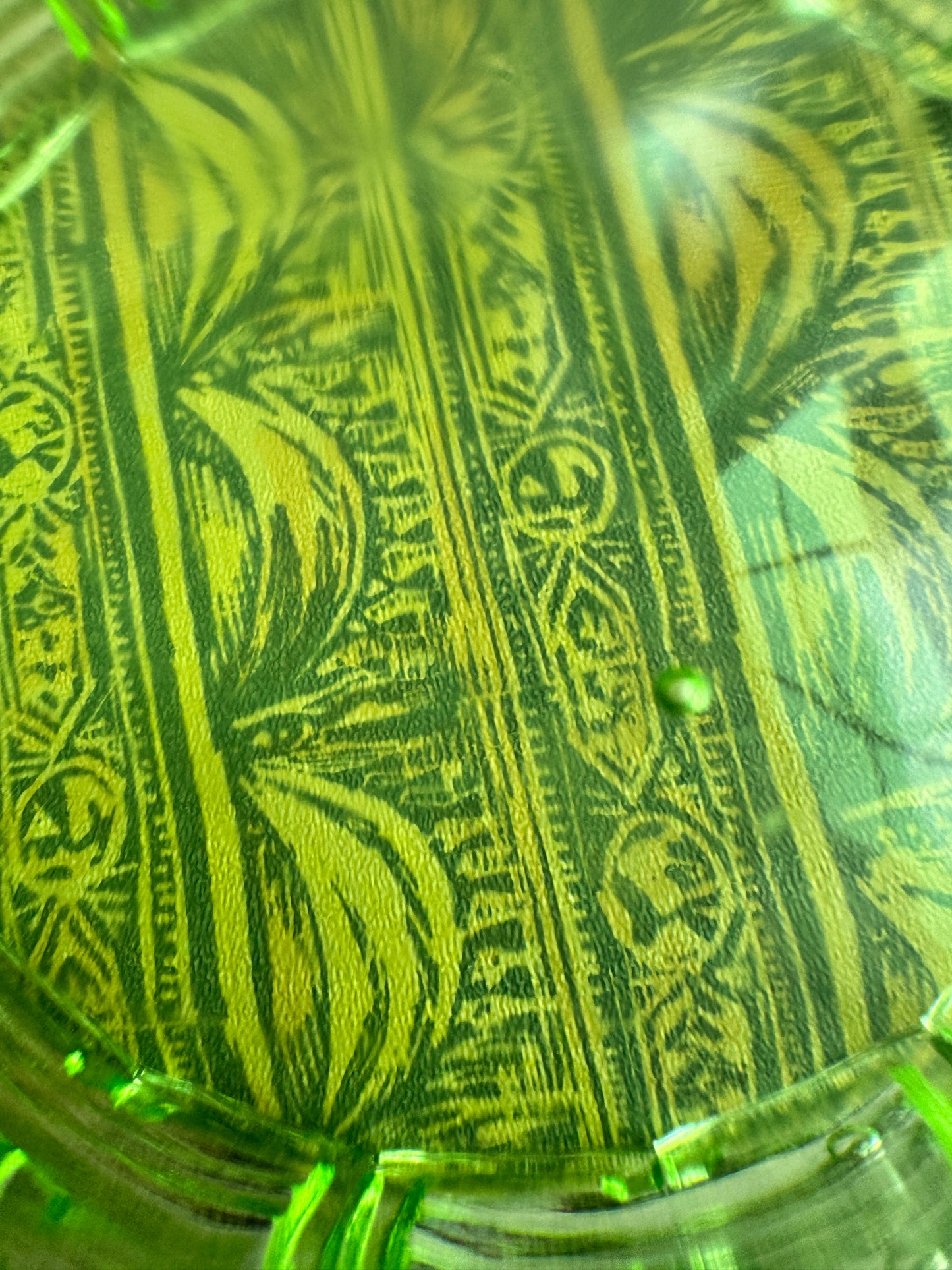 L.E. Smith Apple Green Wicker Pattern Glass Bowl – 1930s Depression Glass