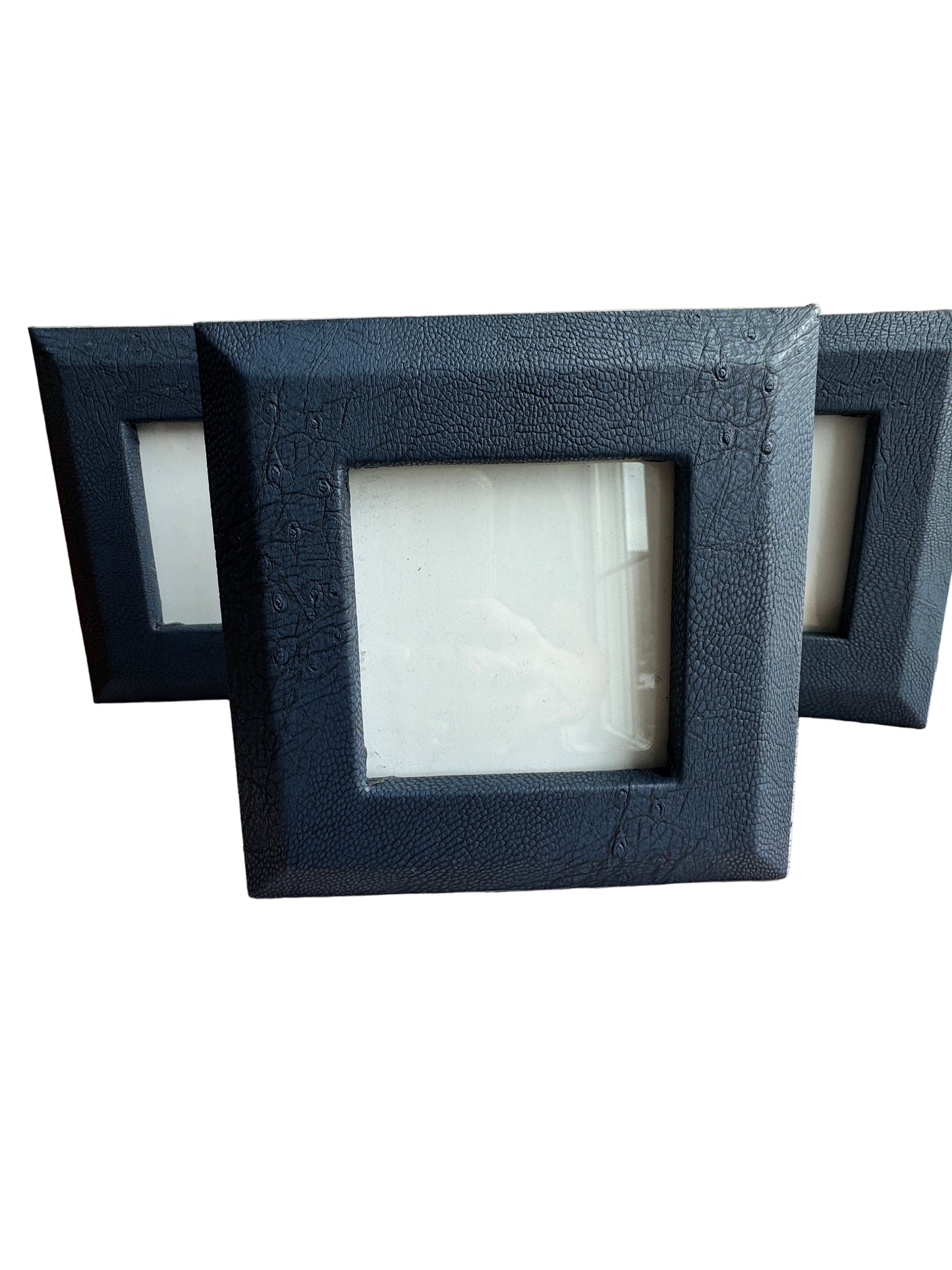 Set of 3 Navy Faux Leather Photo Frames – Colin + Justin &amp; Max Studio
