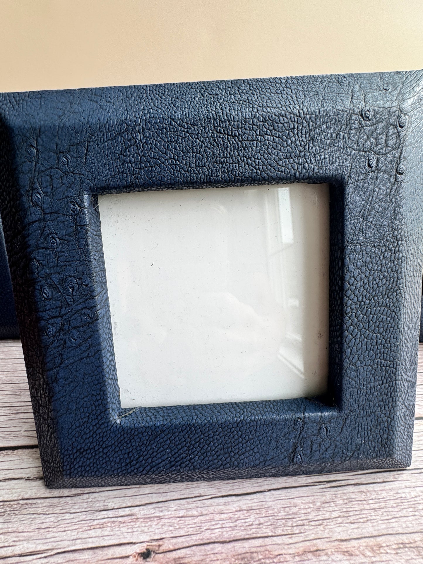 Set of 3 Navy Faux Leather Photo Frames – Colin + Justin &amp; Max Studio