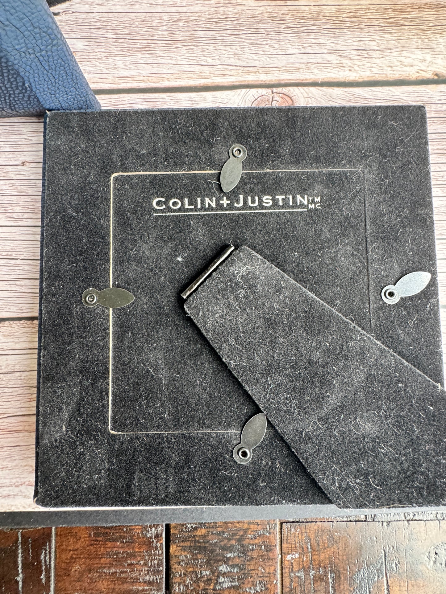 Set of 3 Navy Faux Leather Photo Frames – Colin + Justin &amp; Max Studio