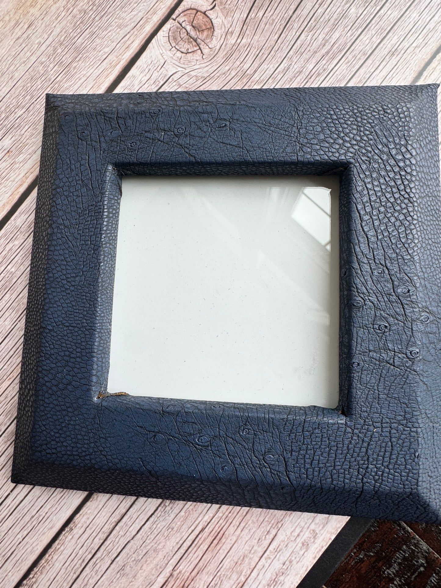 Set of 3 Navy Faux Leather Photo Frames – Colin + Justin &amp; Max Studio