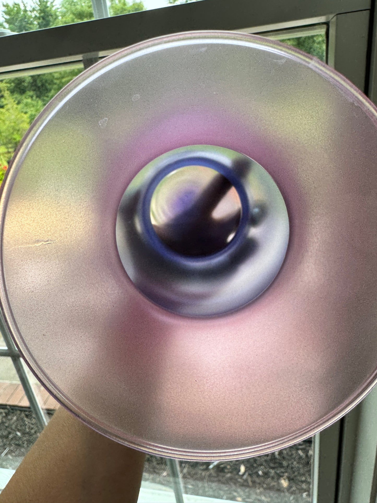 Iridescent Lavender Ombré Glass Vase – Modern Frosted Pink & Purple Home Decor