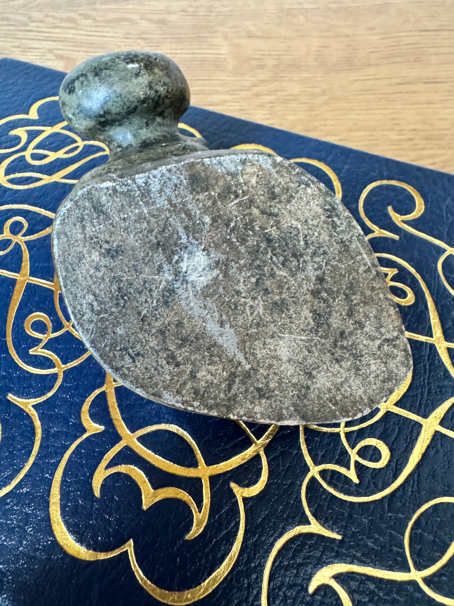 Hand-Carved Stone Hippo Figurine - Natural Soapstone animal Sculpture - 4" long