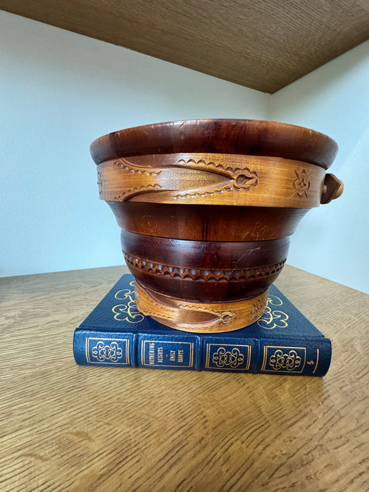 Original Swiss Wooden Milk Bucket - Handcarved in Switzerland